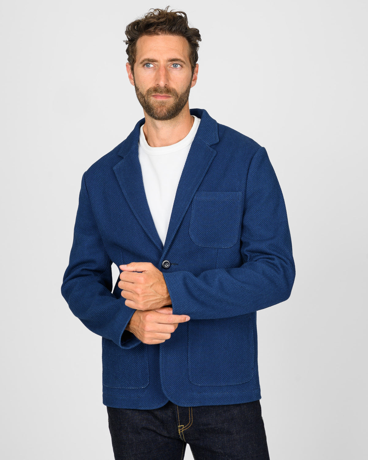 STF Sashiko Blazer - Indigo