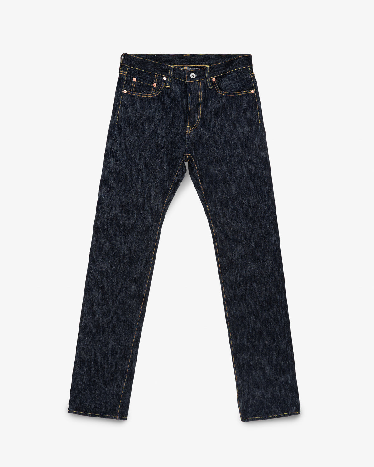 16oz Slubby Selvedge Denim Slim Straight Cut Jeans - Indigo