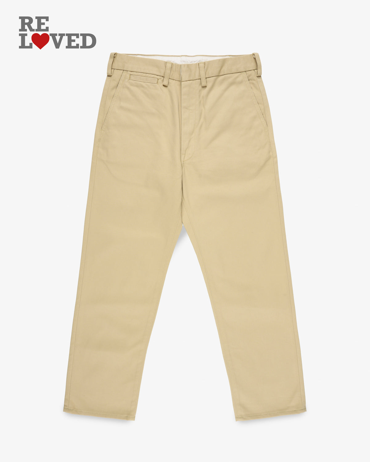 12oz Heavy Cotton Relaxed Fit Chinos - Khaki (IH-731-KHA) Tag 31, Hemmed to 27.3"