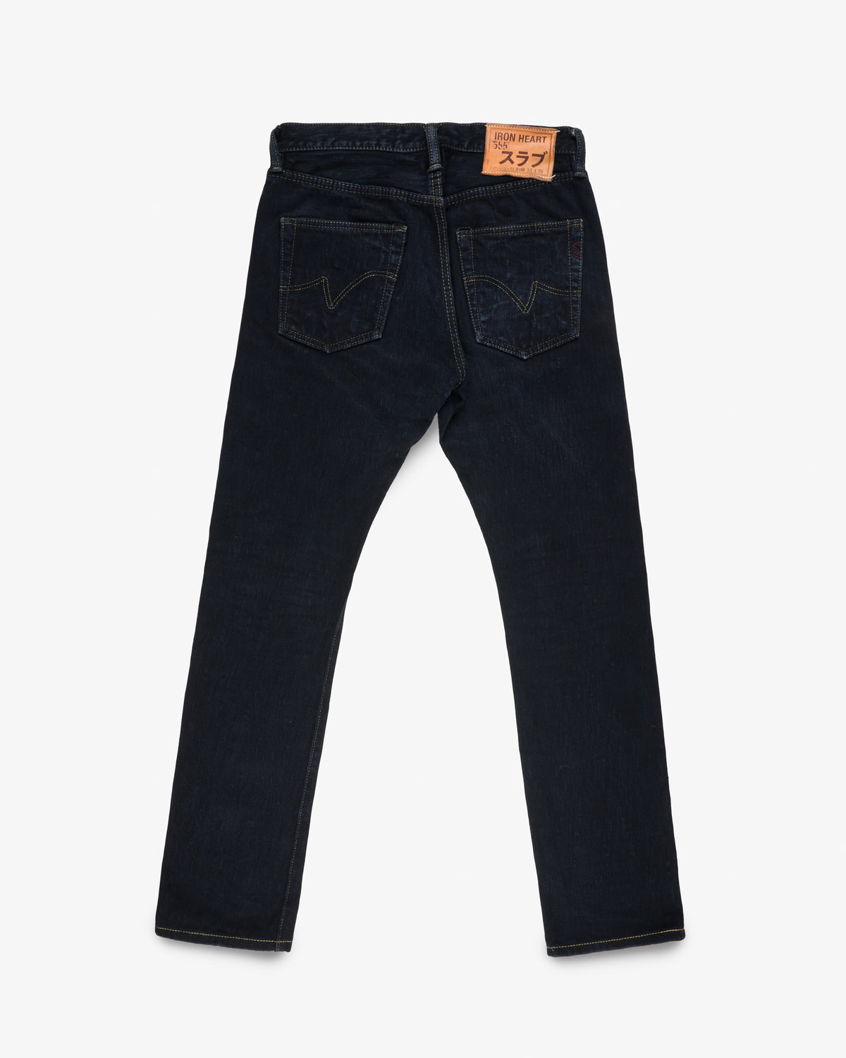 16oz Slubby Selvedge Denim Slim Cut Jeans - Indigo Overdyed Black (IH-555S-SLBod) Tag 30, Hemmed to 31.3"