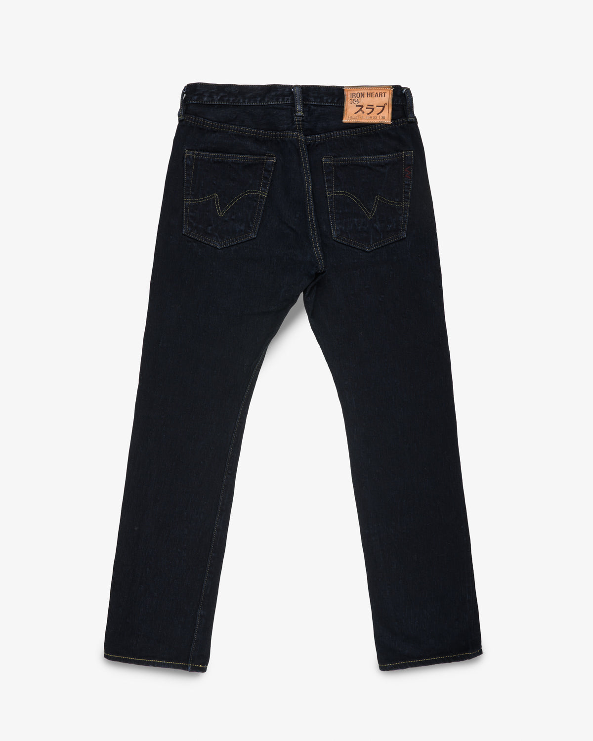 16oz Slubby Selvedge Denim Slim Cut Jeans - Indigo Overdyed Black (IH-555S-SLBod) Tag 33, Hemmed to 31.3"