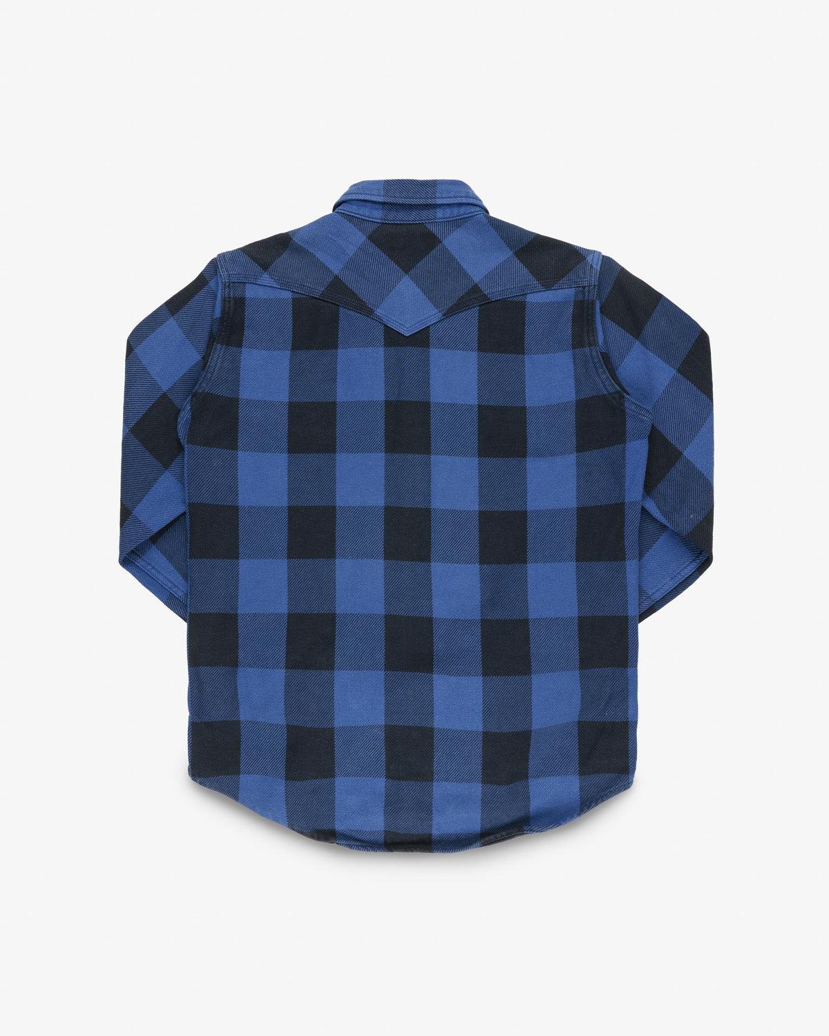 9oz Selvedge Flannel Check Western Shirt - Indigo (IHSH-247-IND) Size Large