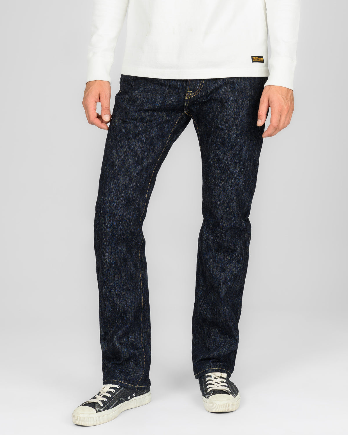 16oz Slubby Selvedge Denim Slim Straight Cut Jeans - Indigo