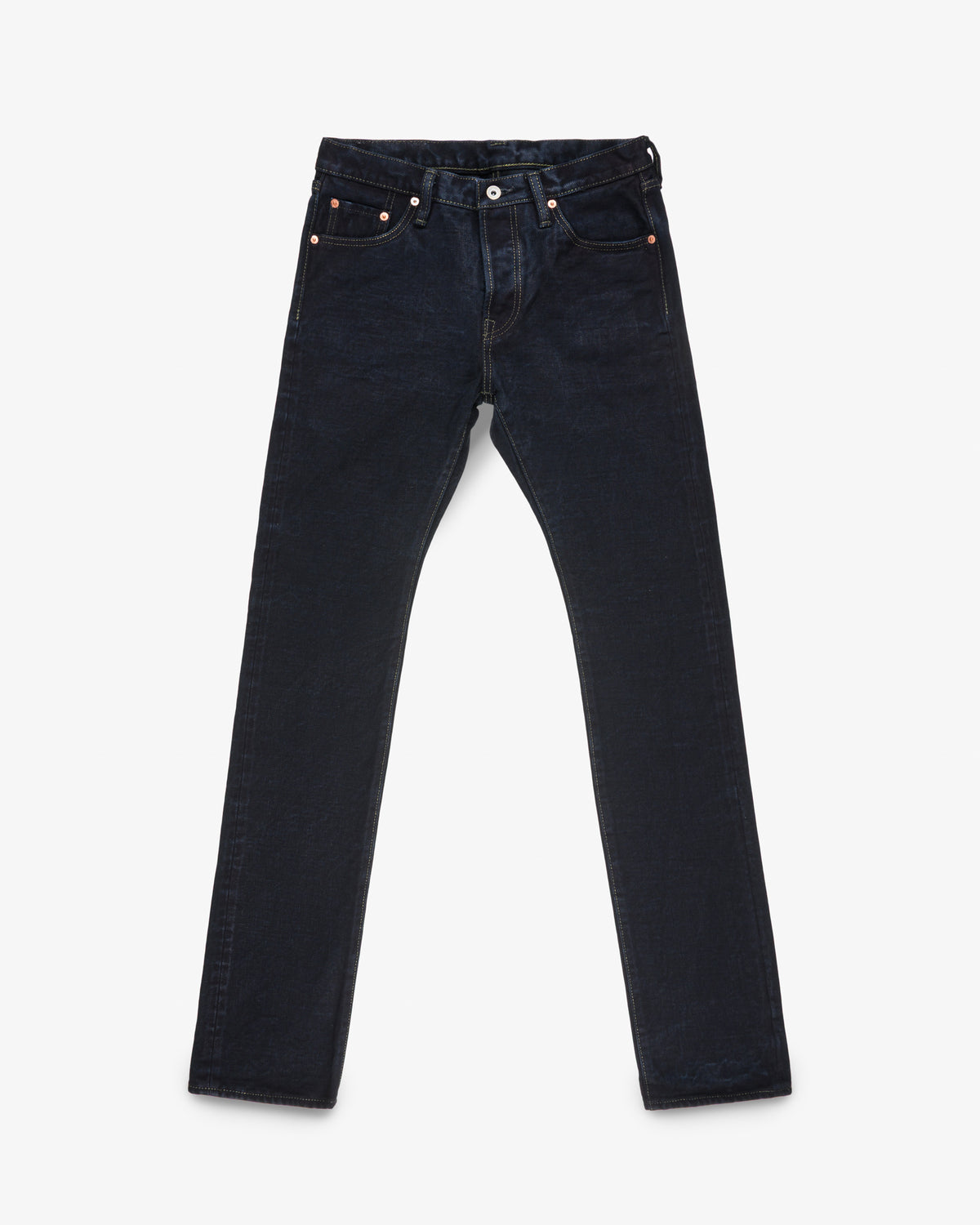 19oz Left Hand Twill Selvedge Denim Slim Cut Jeans - Indigo Overdyed Black