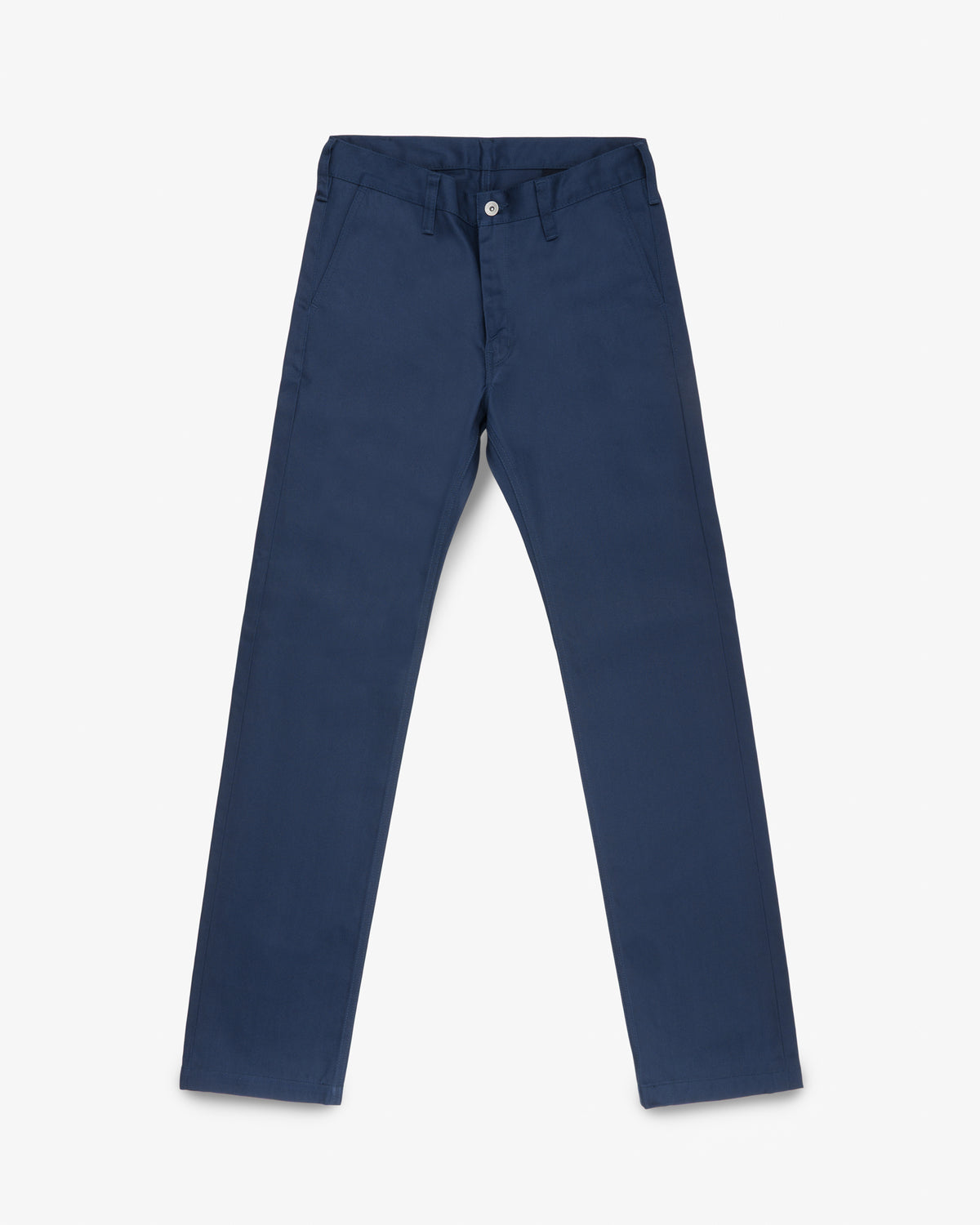 9oz Mercerised Selvedge Cotton Straight Cut Chinos - Navy