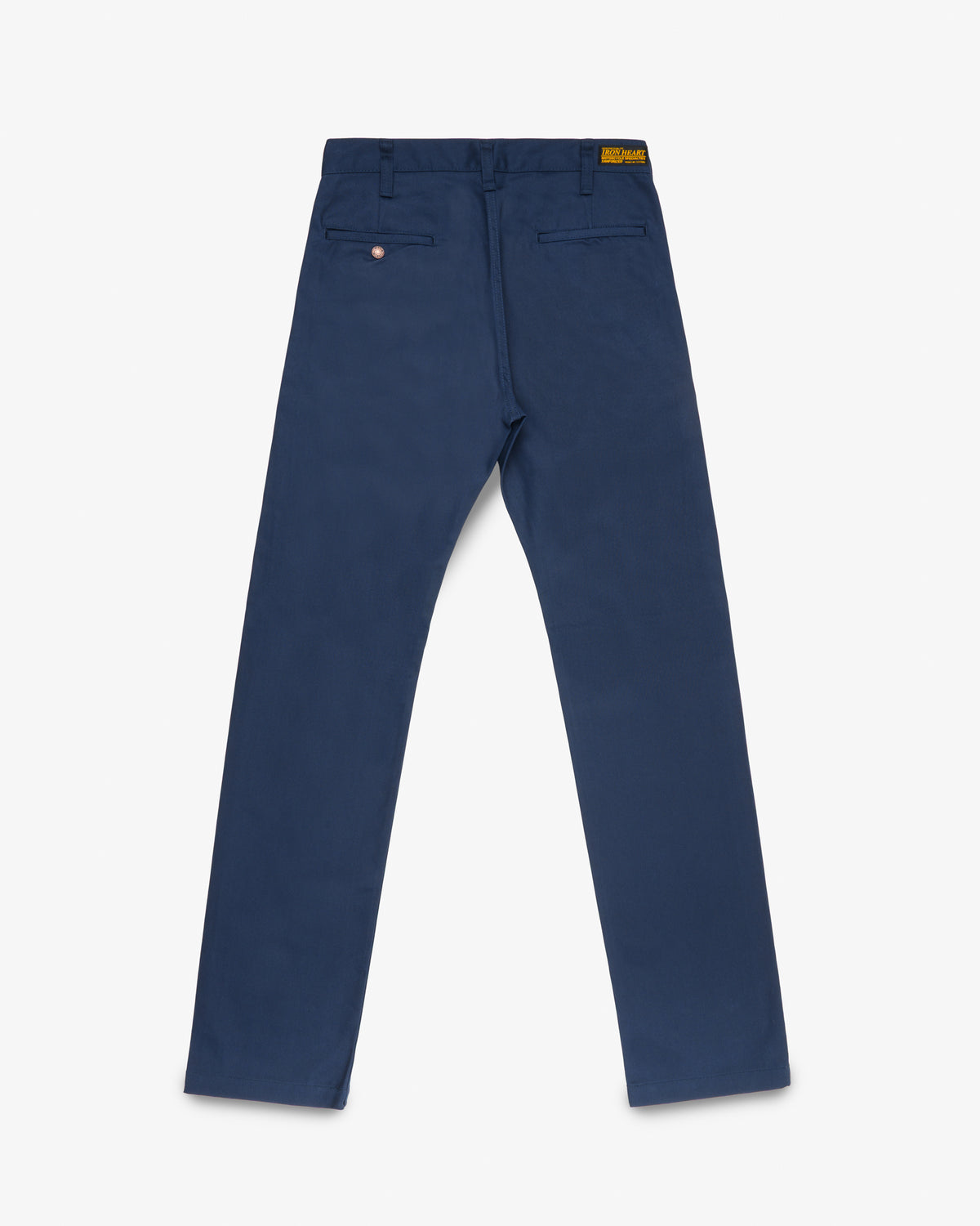 9oz Mercerised Selvedge Cotton Straight Cut Chinos - Navy (IH-717-NAV) Tag 35, Hemmed to 35.0"