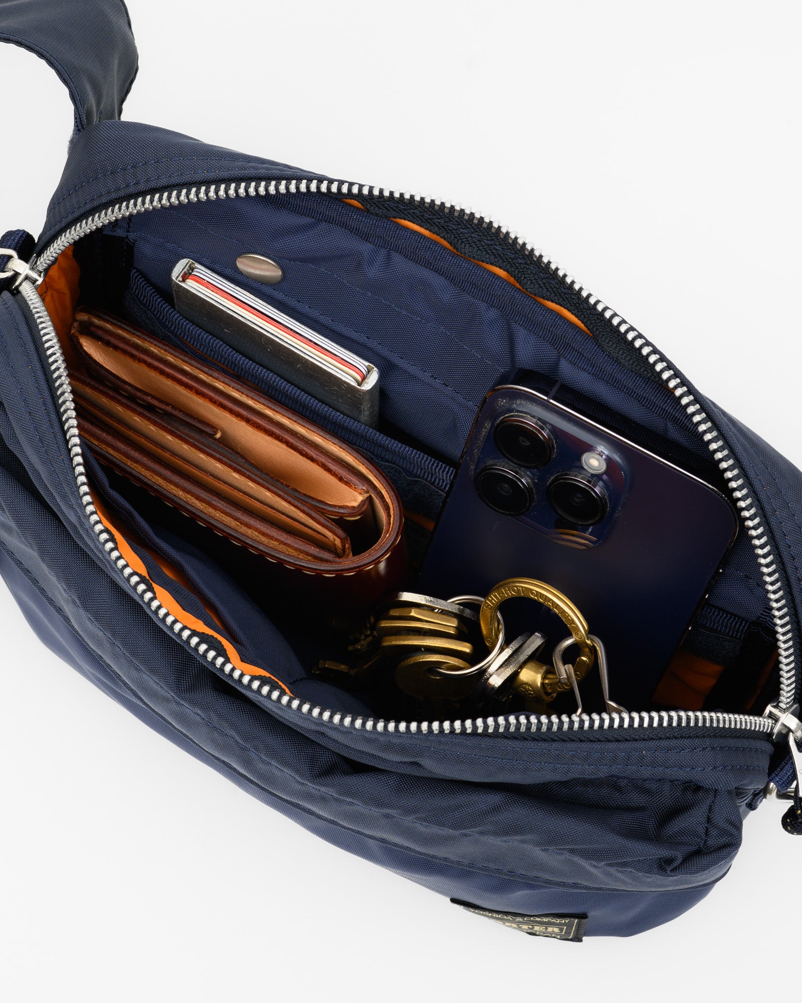 Porter - Yoshida & Co. - Force 2Way Waist Bag - Navy – Iron Heart