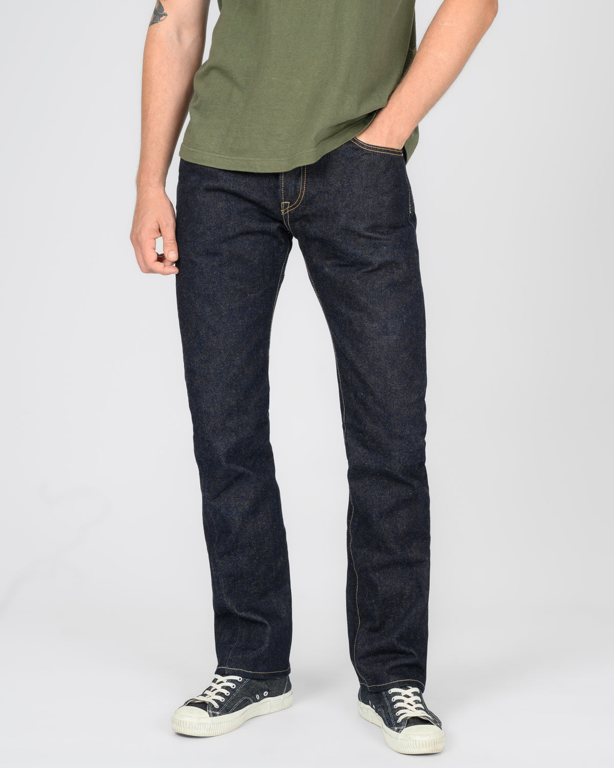 19oz Left Hand Twill Selvedge Denim Slim Cut Jeans - Indigo