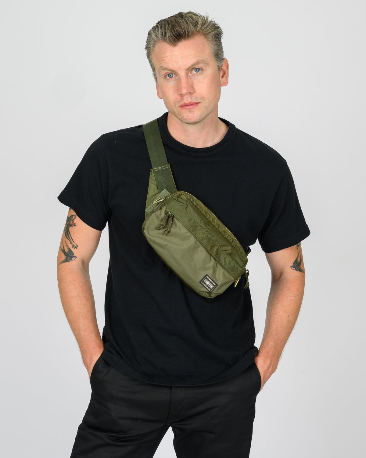 Porter - Yoshida & Co. - Force 2Way Waist Bag - Olive