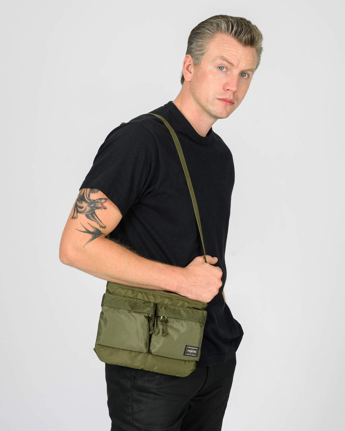 Porter - Yoshida & Co. - Force Shoulder Bag - Olive