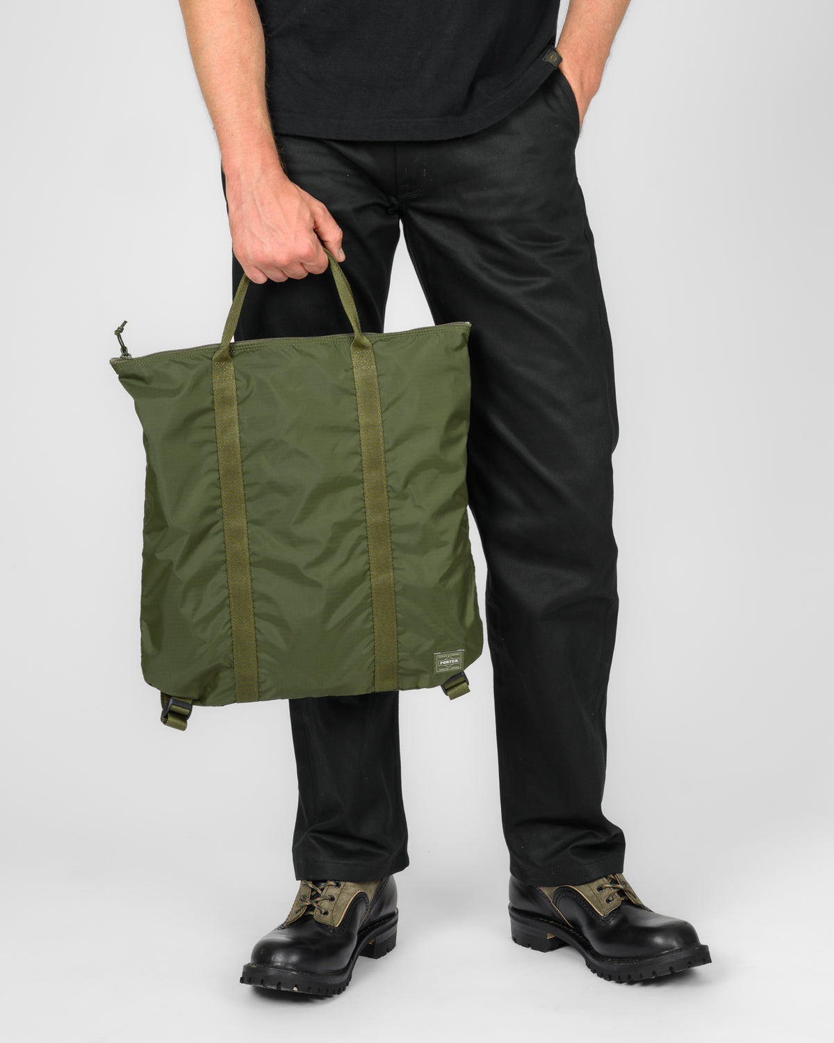 Porter - Yoshida & Co. - Flex 2Way Tote - Olive