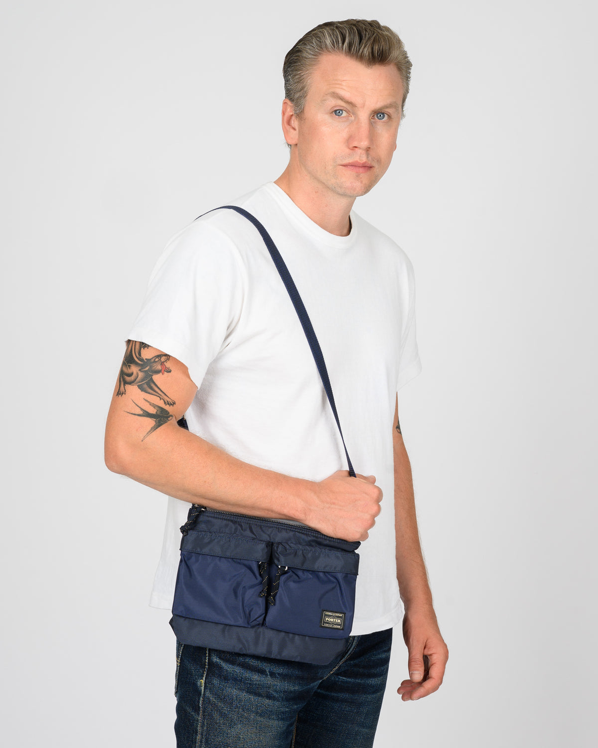 Porter - Yoshida & Co. - Force Shoulder Bag - Navy