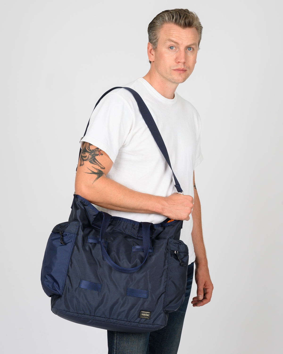 Porter - Yoshida & Co. - Force 2Way Tote Bag - Navy Blue