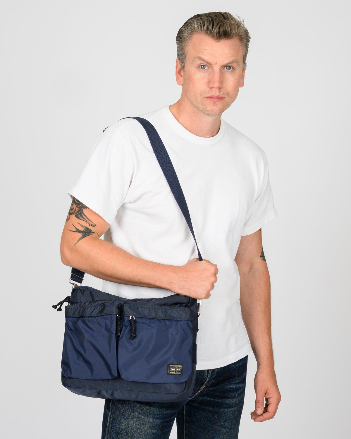 Porter - Yoshida & Co. - Force Shoulder Bag - Navy Blue