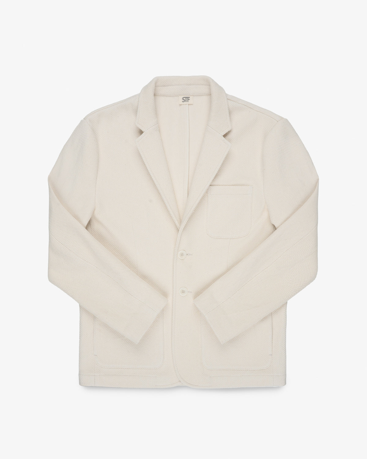 STF Sashiko Blazer - Ecru