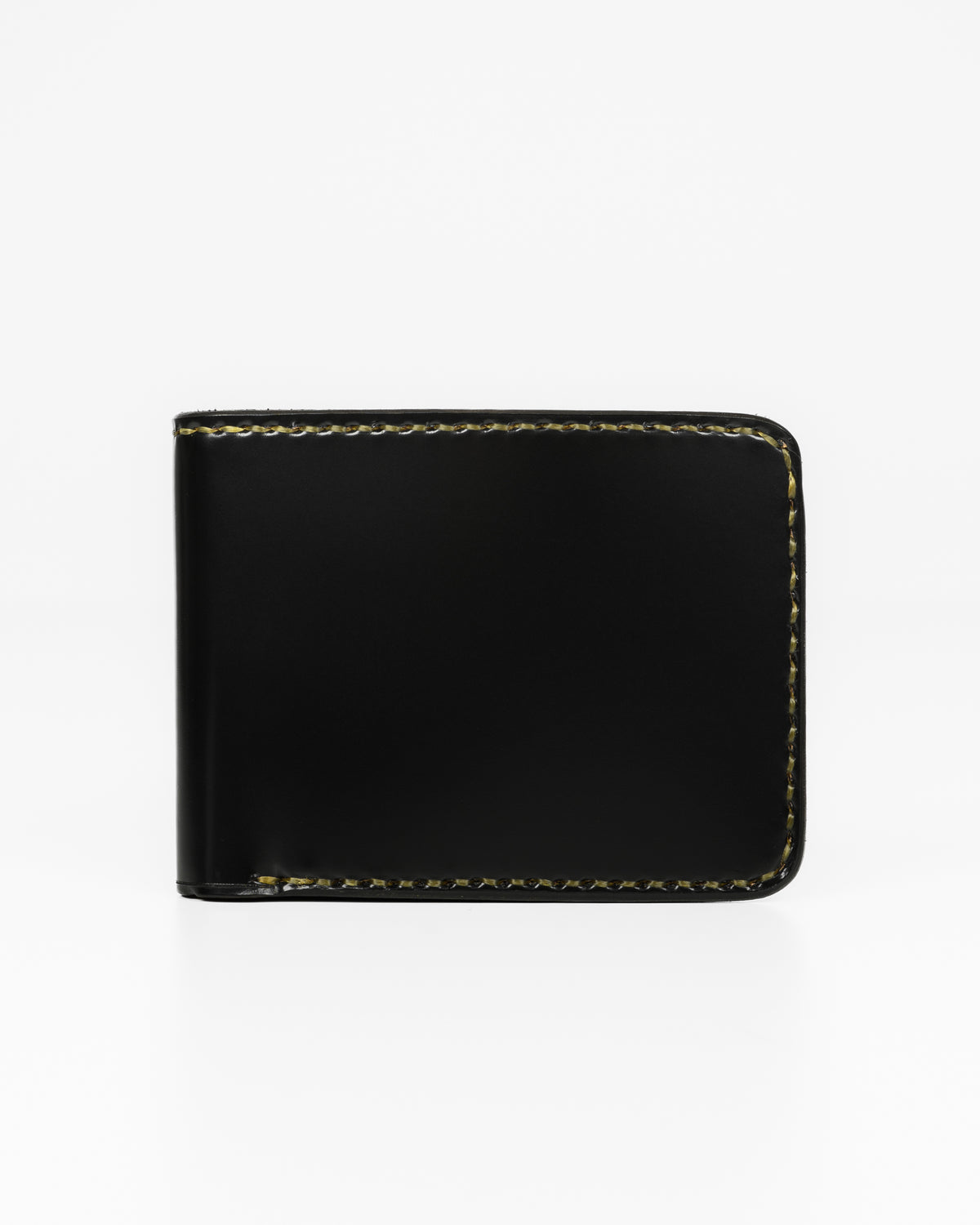 Slimline Small Shell Cordovan Wallet - Black