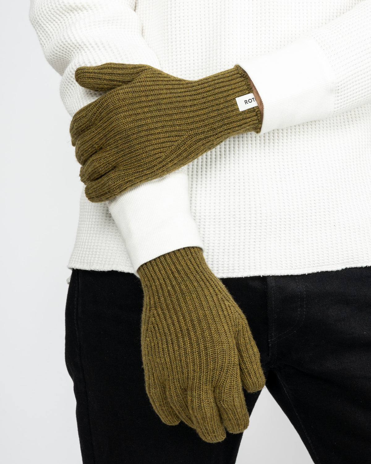 ROTOTO - Washable Merino Knit Touch Gloves - Army Green