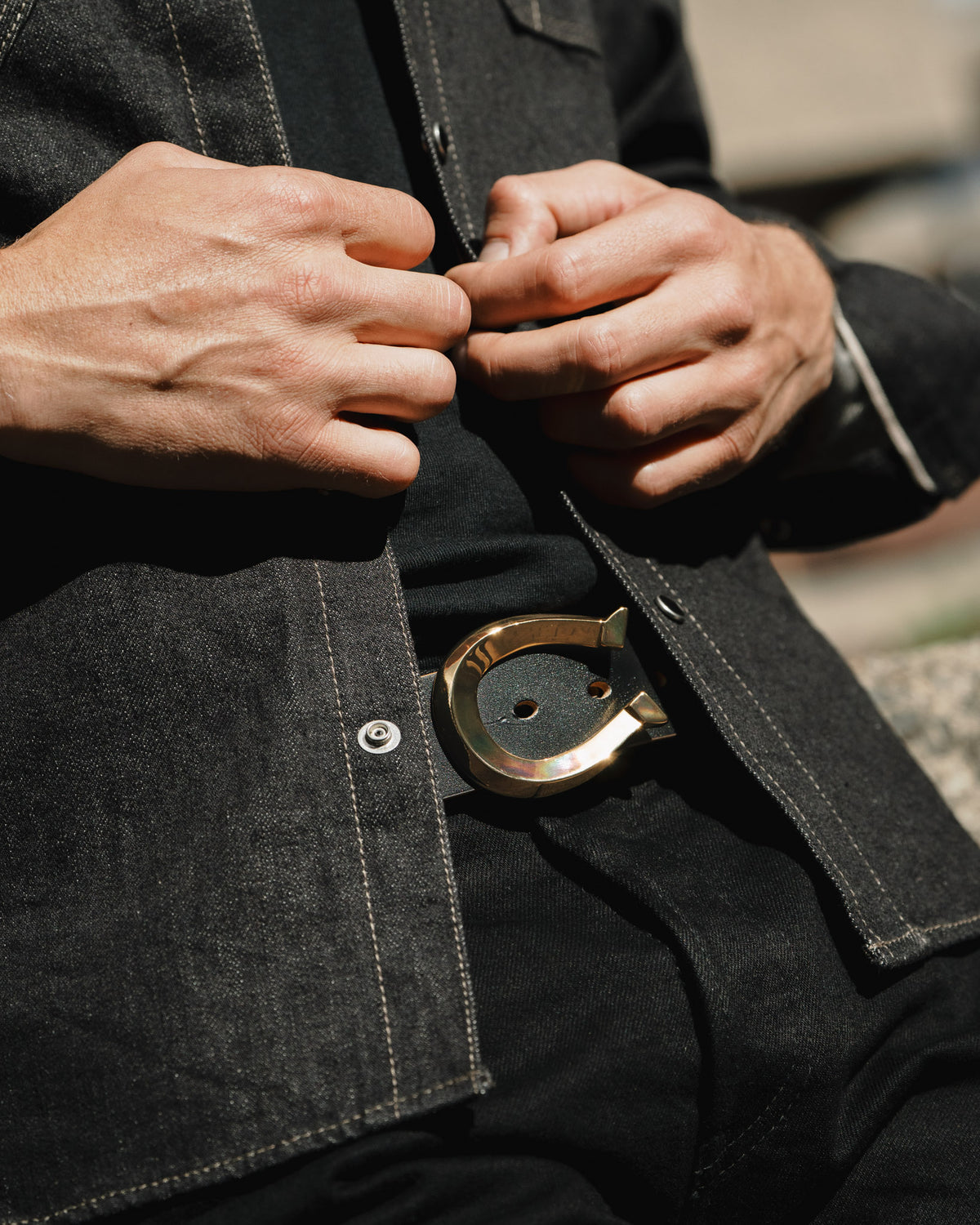 OGL Horseshoe Belt Buckle - Brass