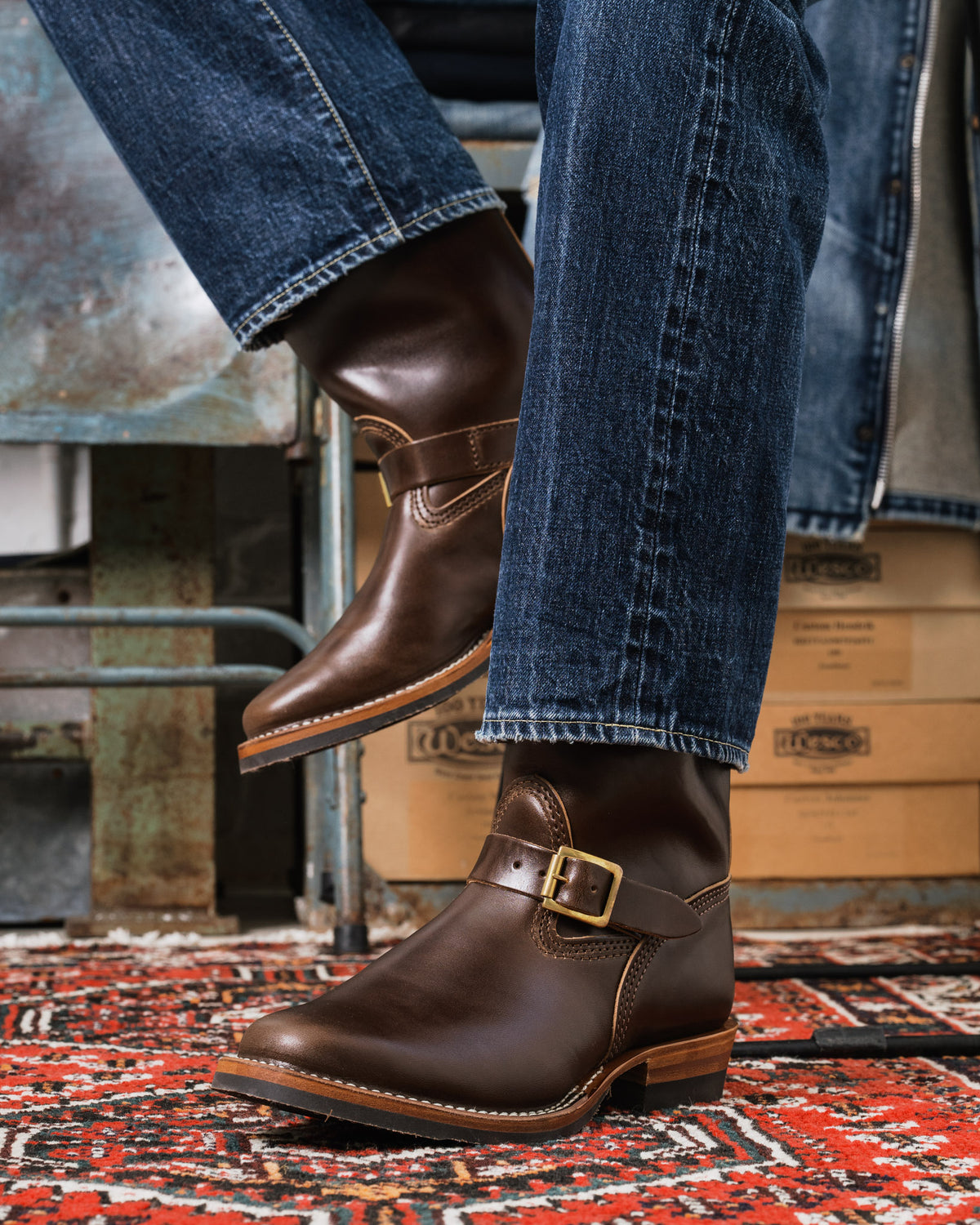 Wesco® - 10" Horsehide  Engineer Boot - Brown. The "Mister Lou"