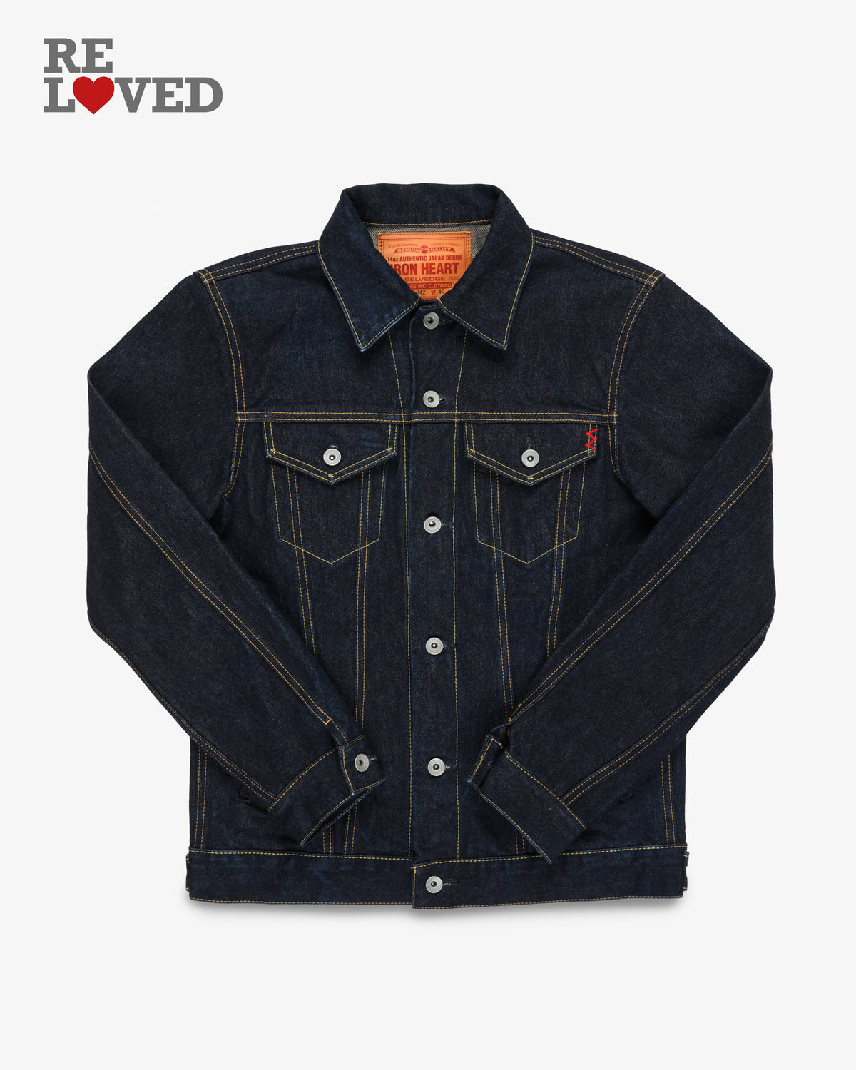 14oz Selvedge Denim Modified Type III Jacket -  Indigo (IH-526j-142) Size Large
