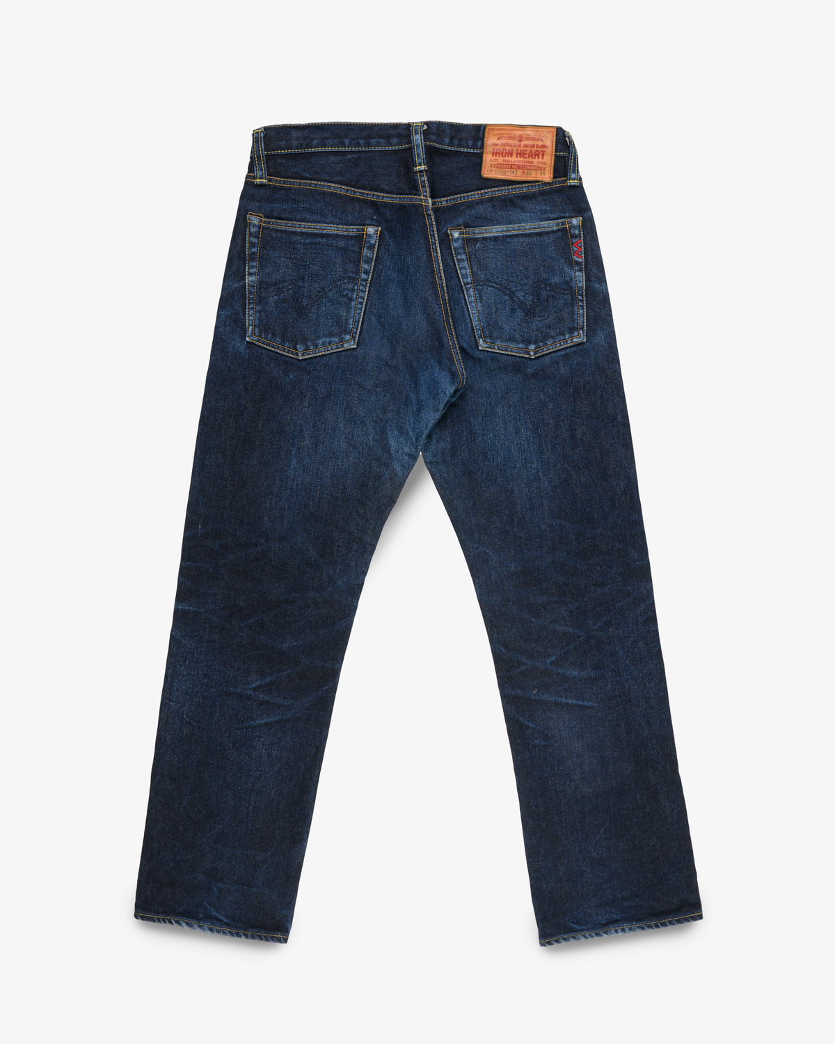 14oz Selvedge Denim Straight Cut Jeans - Indigo (IH-633S-142) Tag 33, Hemmed to 29.4"