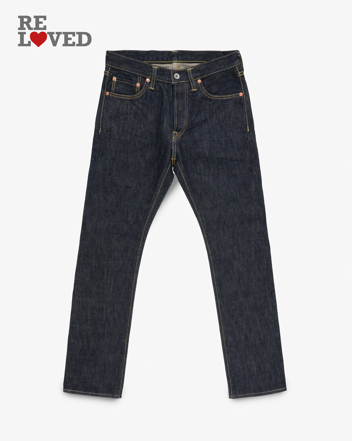 21oz Selvedge Denim Slim Cut Jeans - Indigo (IH-555s-21) Tag 31, Hemmed 31.0"