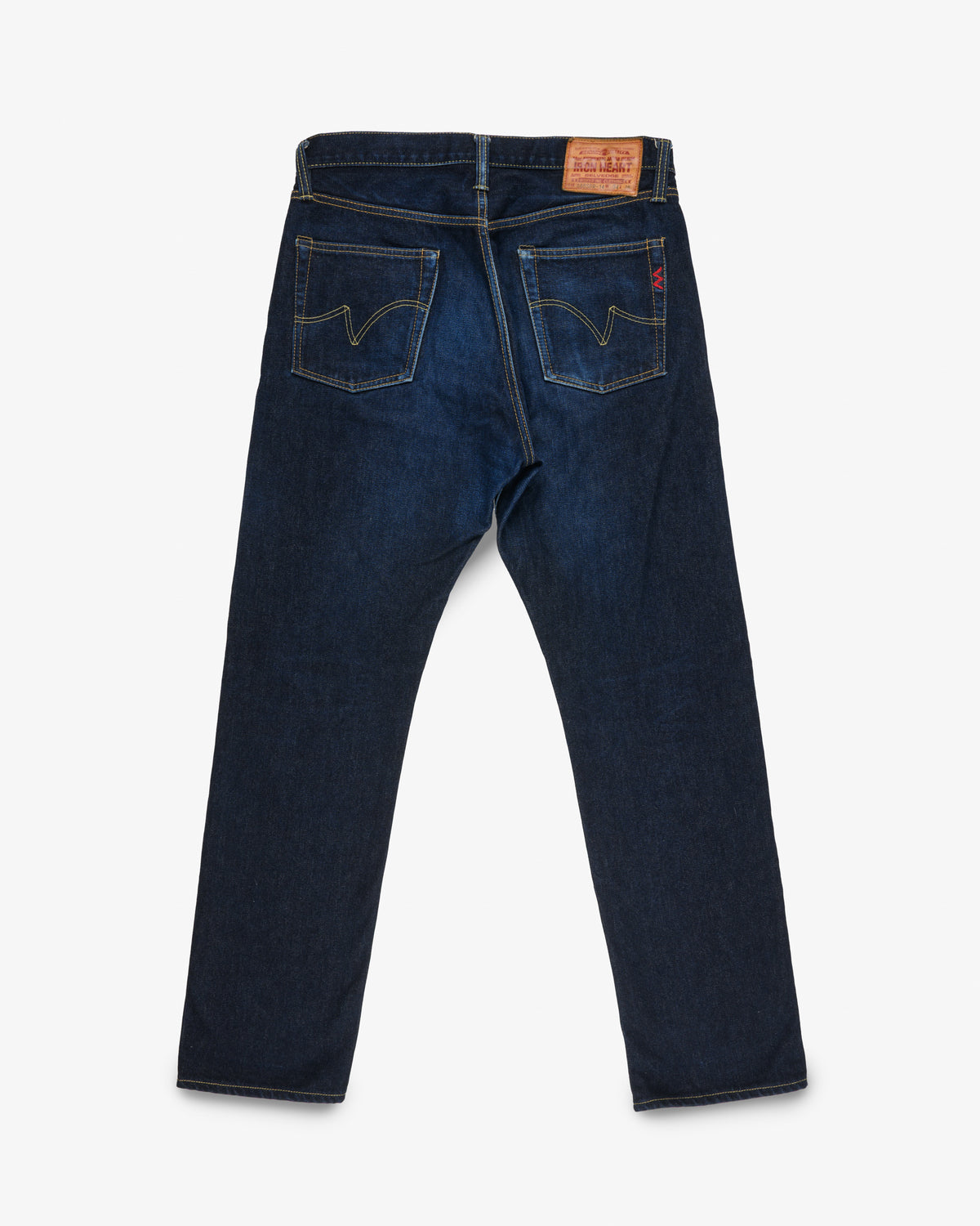 14oz Broken Twill Selvedge Denim Relaxed Tapered Cut Jeans - Indigo (IH-888SBR-14) Tag 34, Hemmed to 33.0"