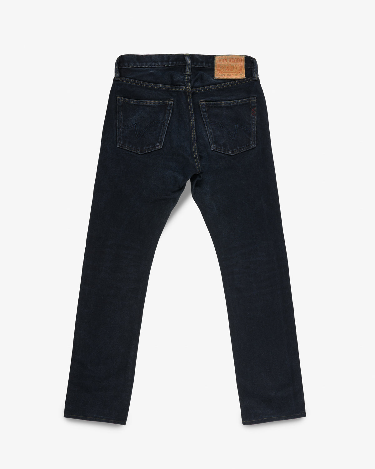 21oz Selvedge Denim Slim Cut Jeans - Indigo Overdyed Black (IH-555S-21od) Tag 31, Hemmed to 31.5"