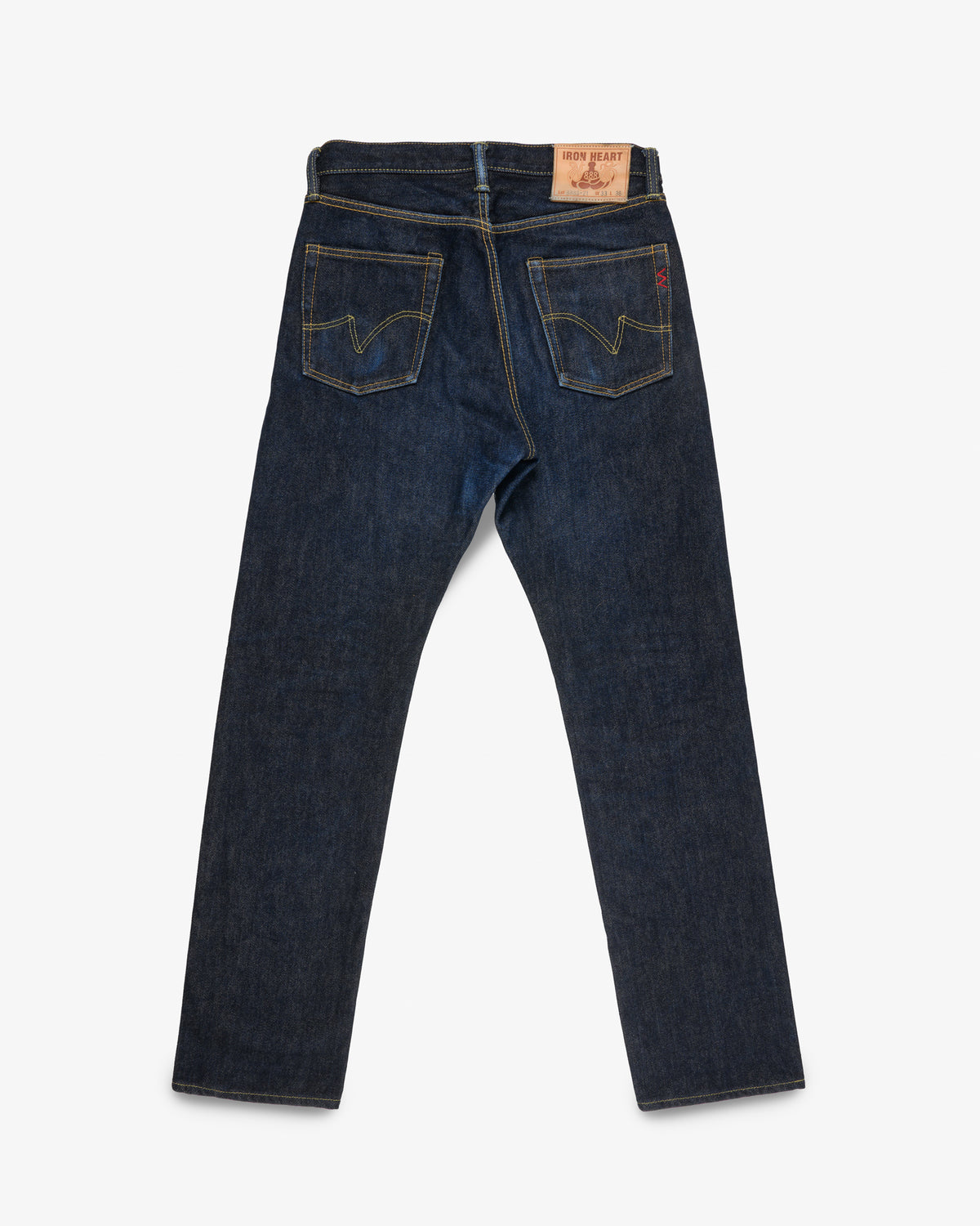 21oz Selvedge Denim Relaxed Tapered Cut Jeans - Indigo (IH-888s-21) Tag 33, Hemmed to 33.5"