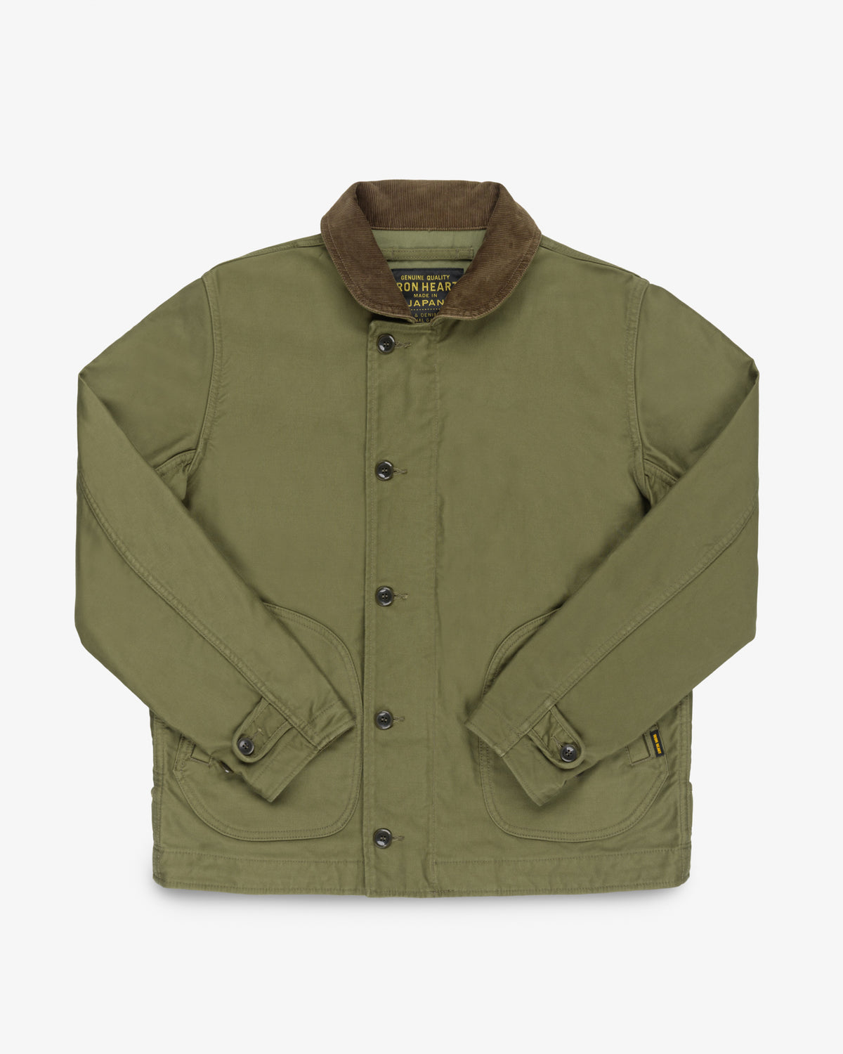 12oz Whipcord Lightweight N1 Deck Jacket - Olive Drab Green