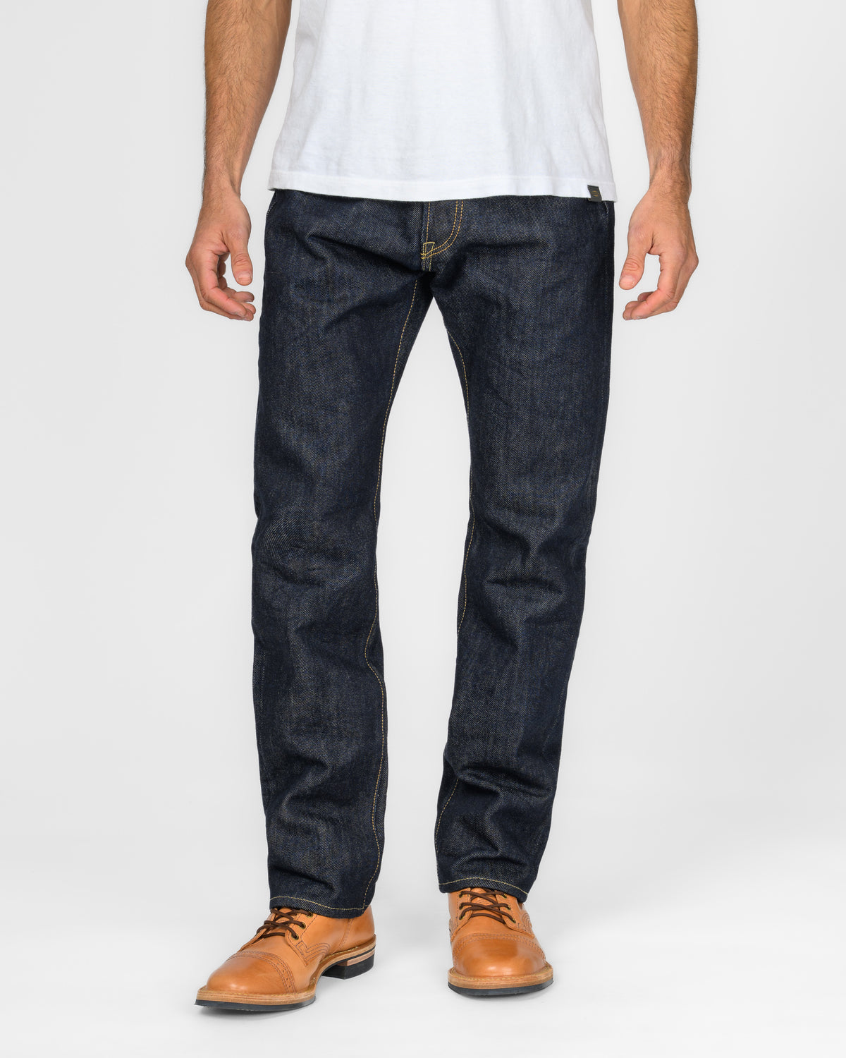 21oz Selvedge Denim Relaxed Tapered Cut Jeans - Indigo