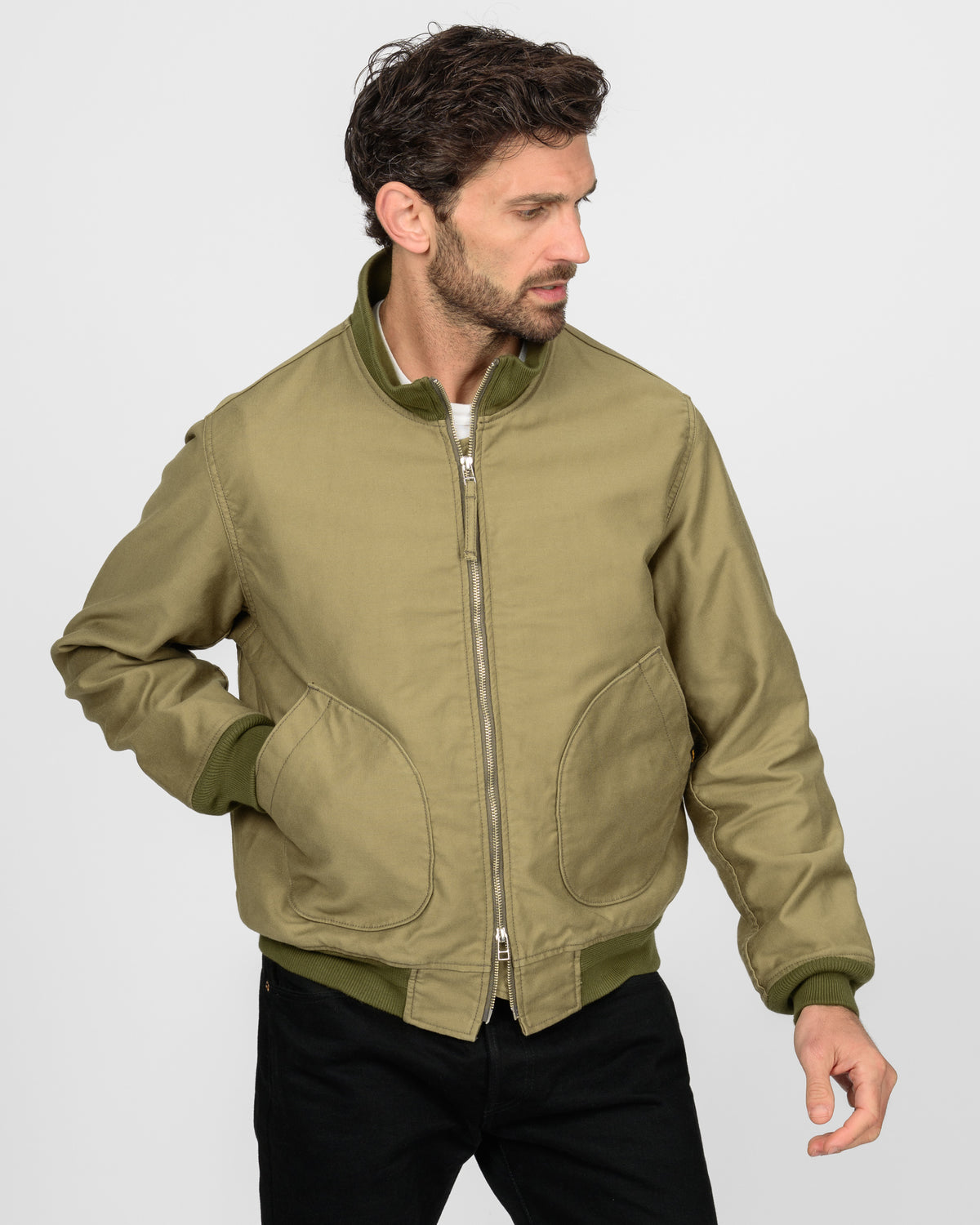 12oz Whipcord Tanker Jacket - Khaki