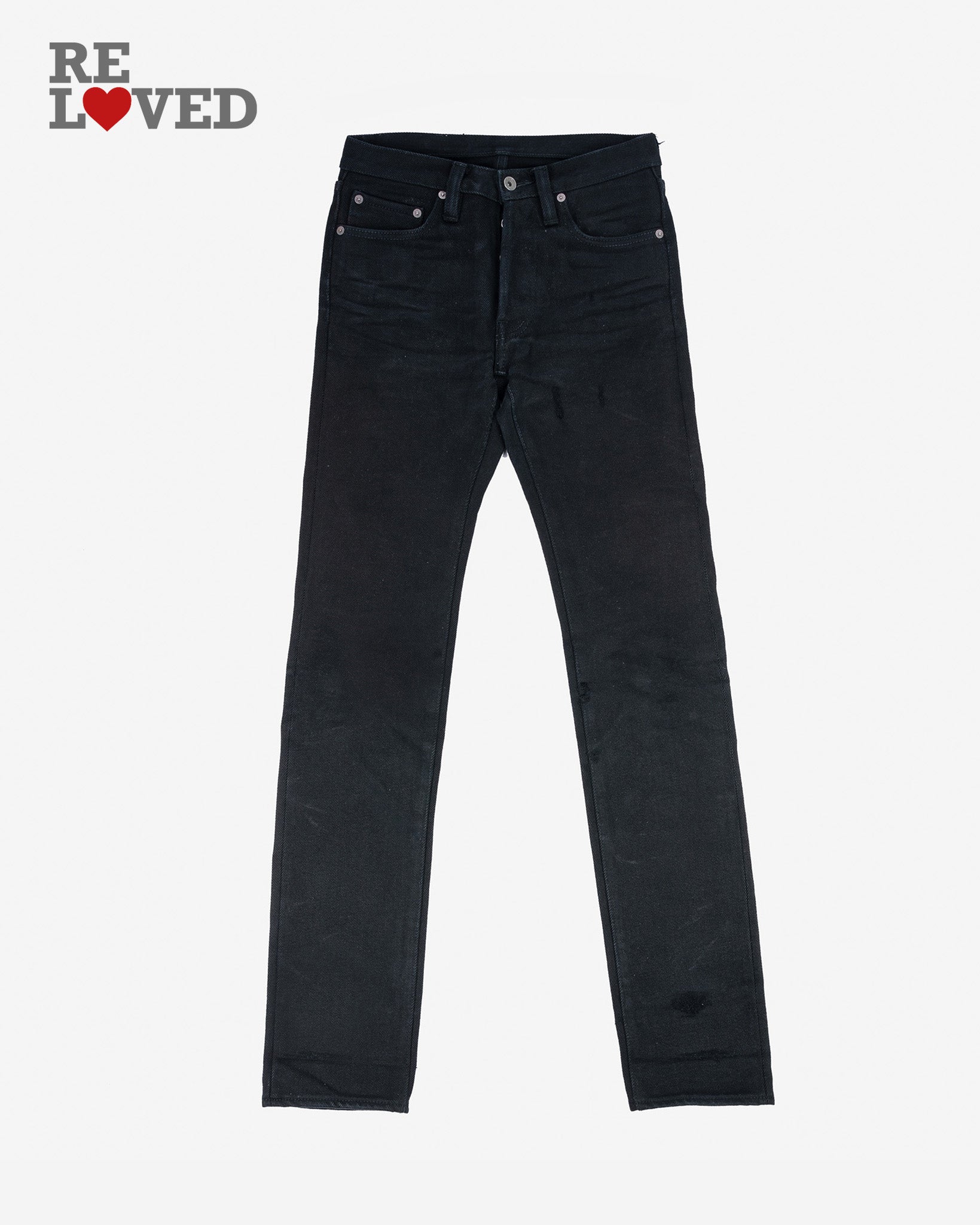 21oz Denim Slim Straight Cut - Superblack (IH-666SB) Tag 28, Hemmed to 35.0''