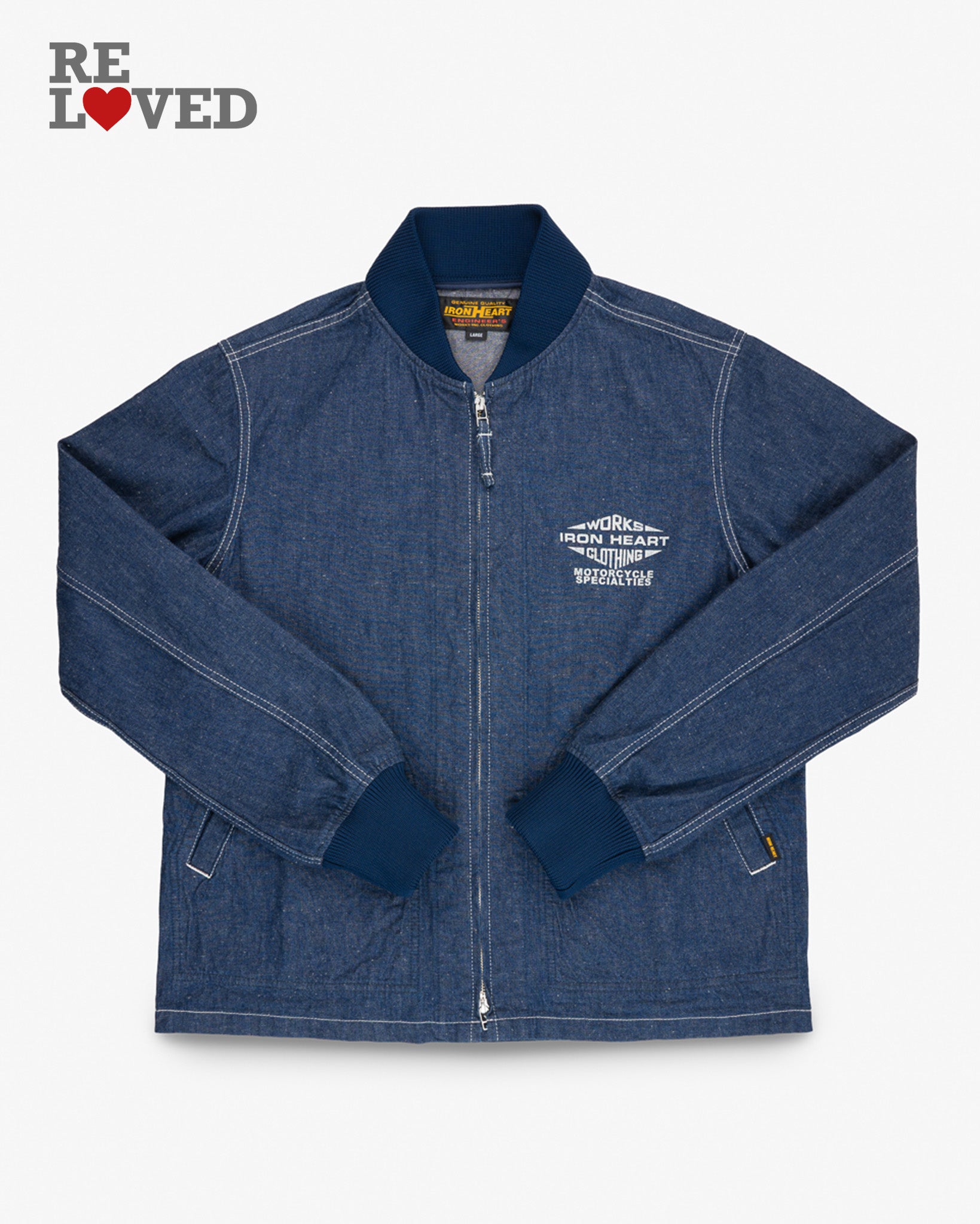 10oz Nep Denim Windbreaker - Indigo (IHJ-146-IND) Tag Large