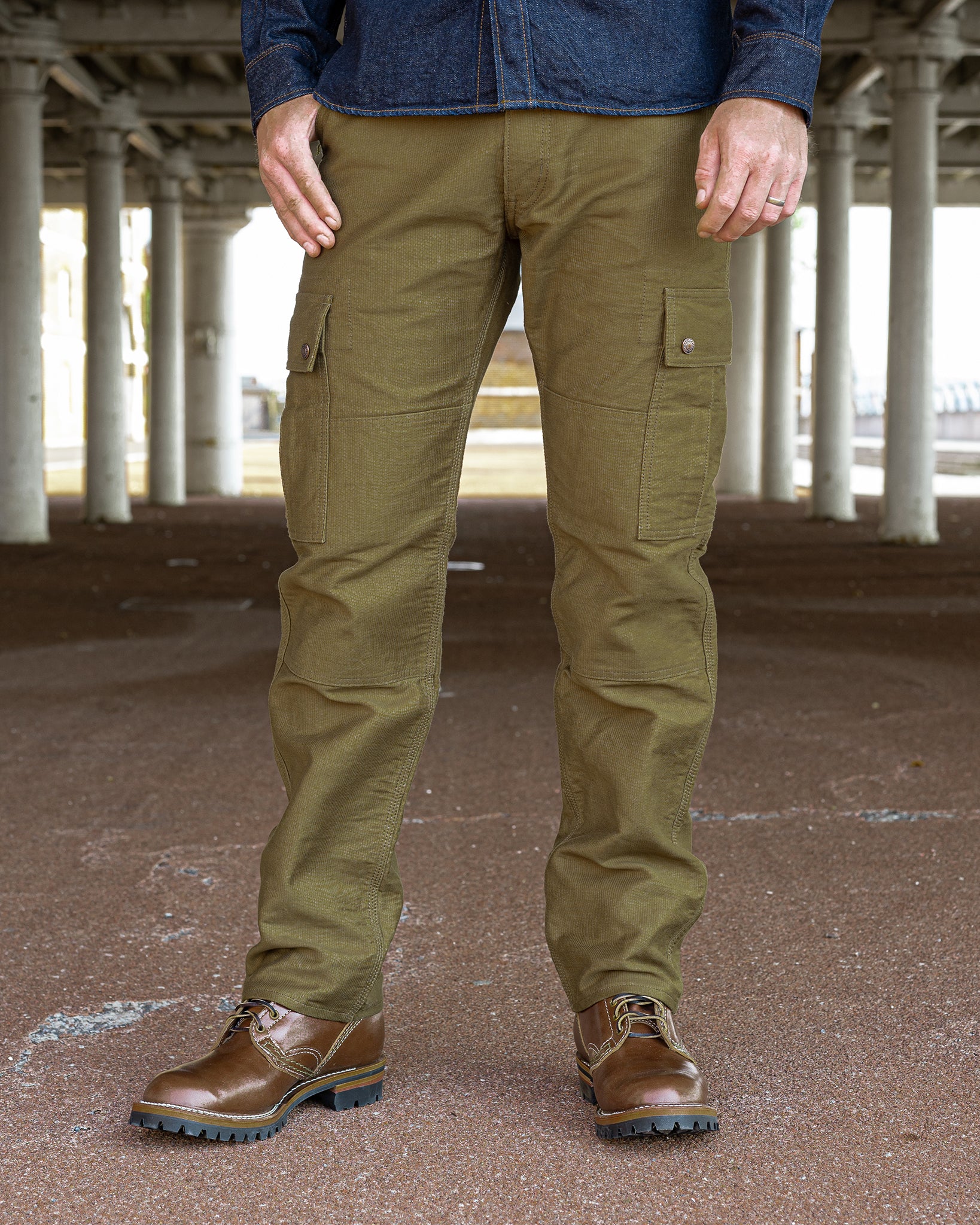 12oz Cotton Whipcord Cargo Pants - Khaki – Iron Heart