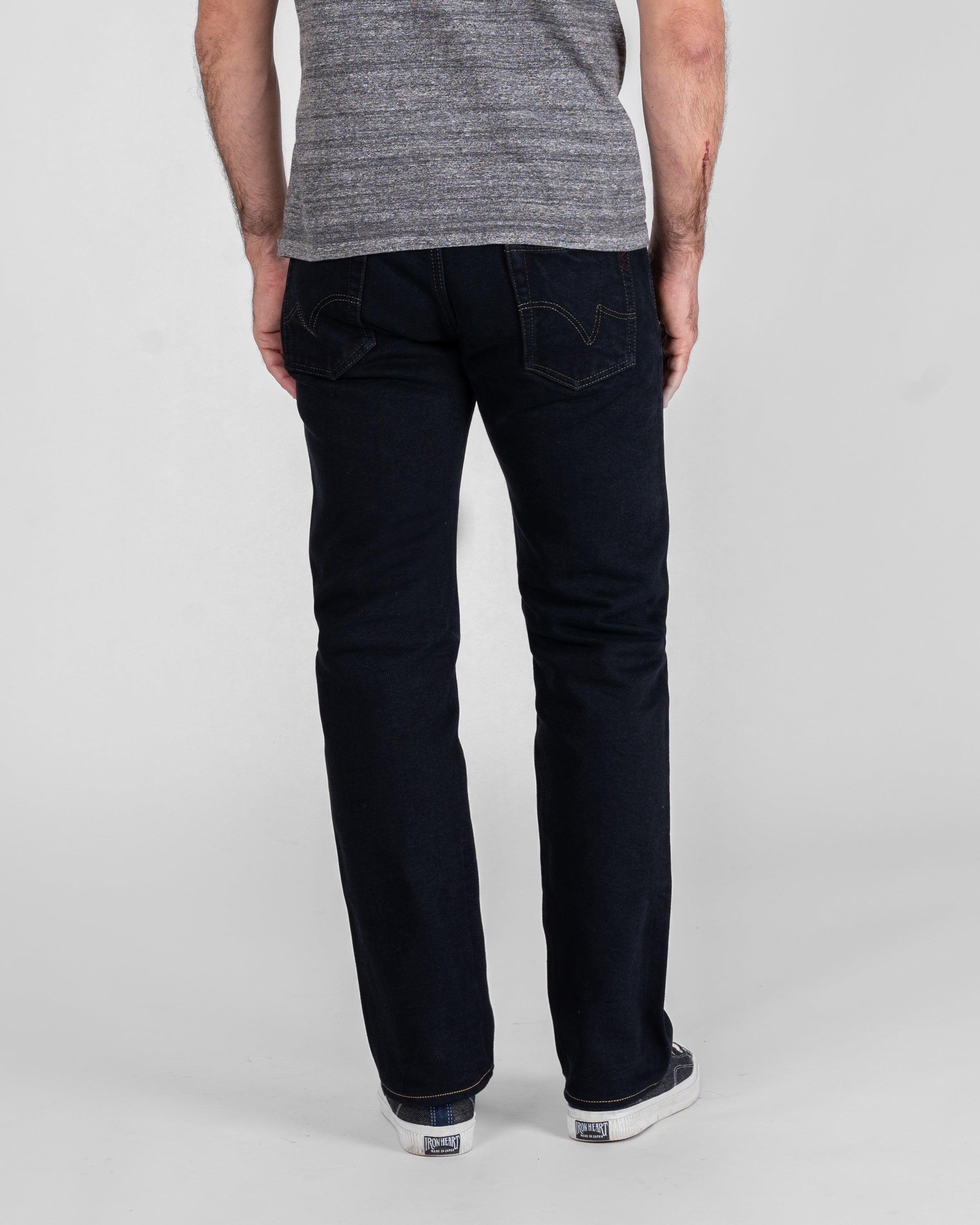 Iron Heart 21oz Selvedge Denim Slim Straight Cut Jeans - Overdyed