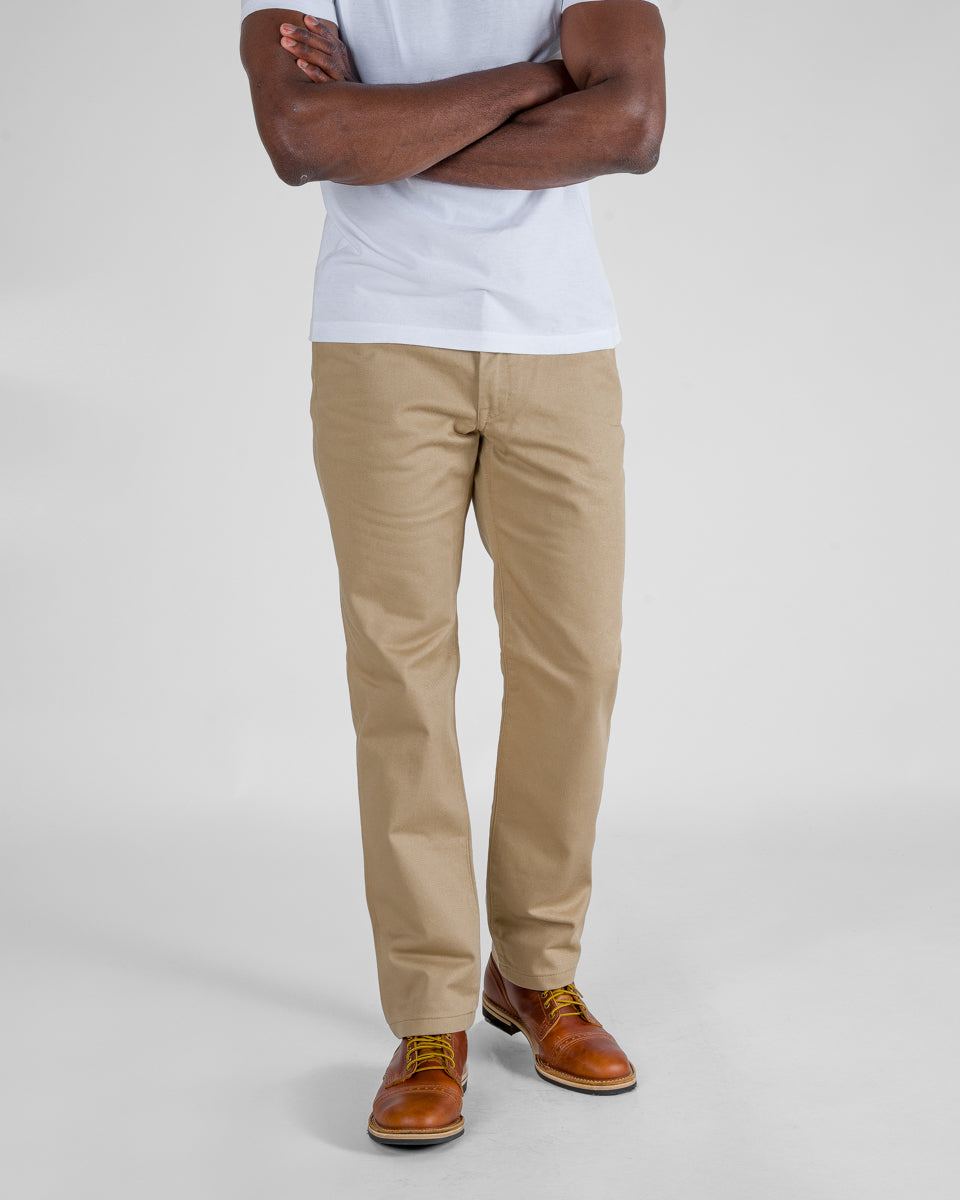 Iron Heart 12oz Heavy Cotton Relaxed Fit Chinos - Khaki