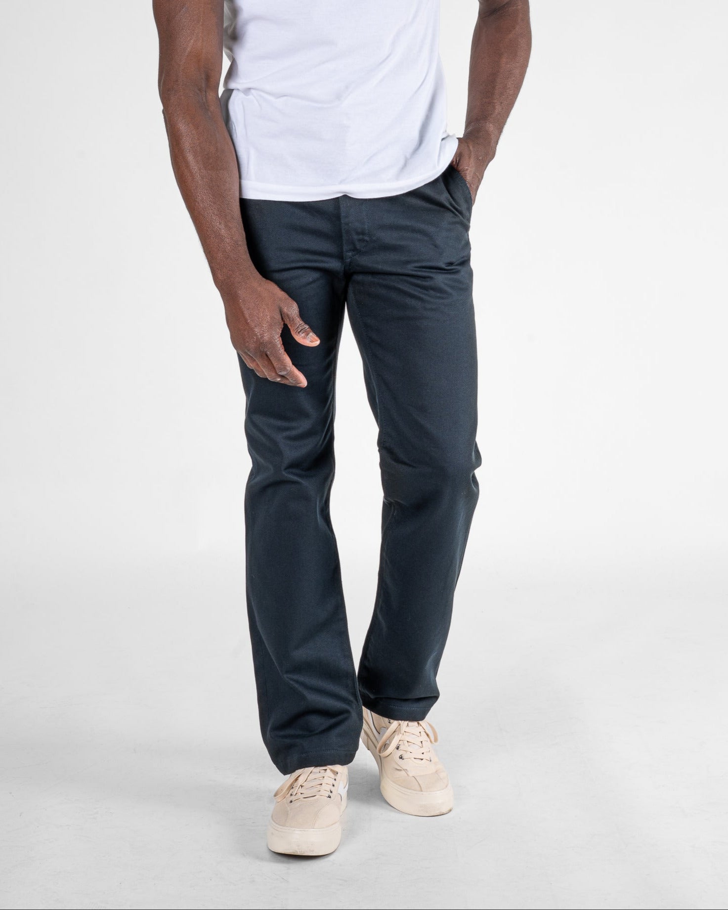 Iron Heart 12oz Heavy Cotton Regular Fit Chinos - Navy