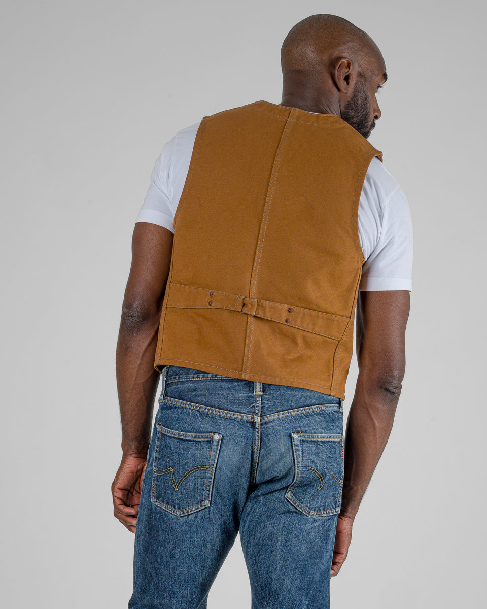 17oz Cotton Duck Work Vest - Brown – Iron Heart