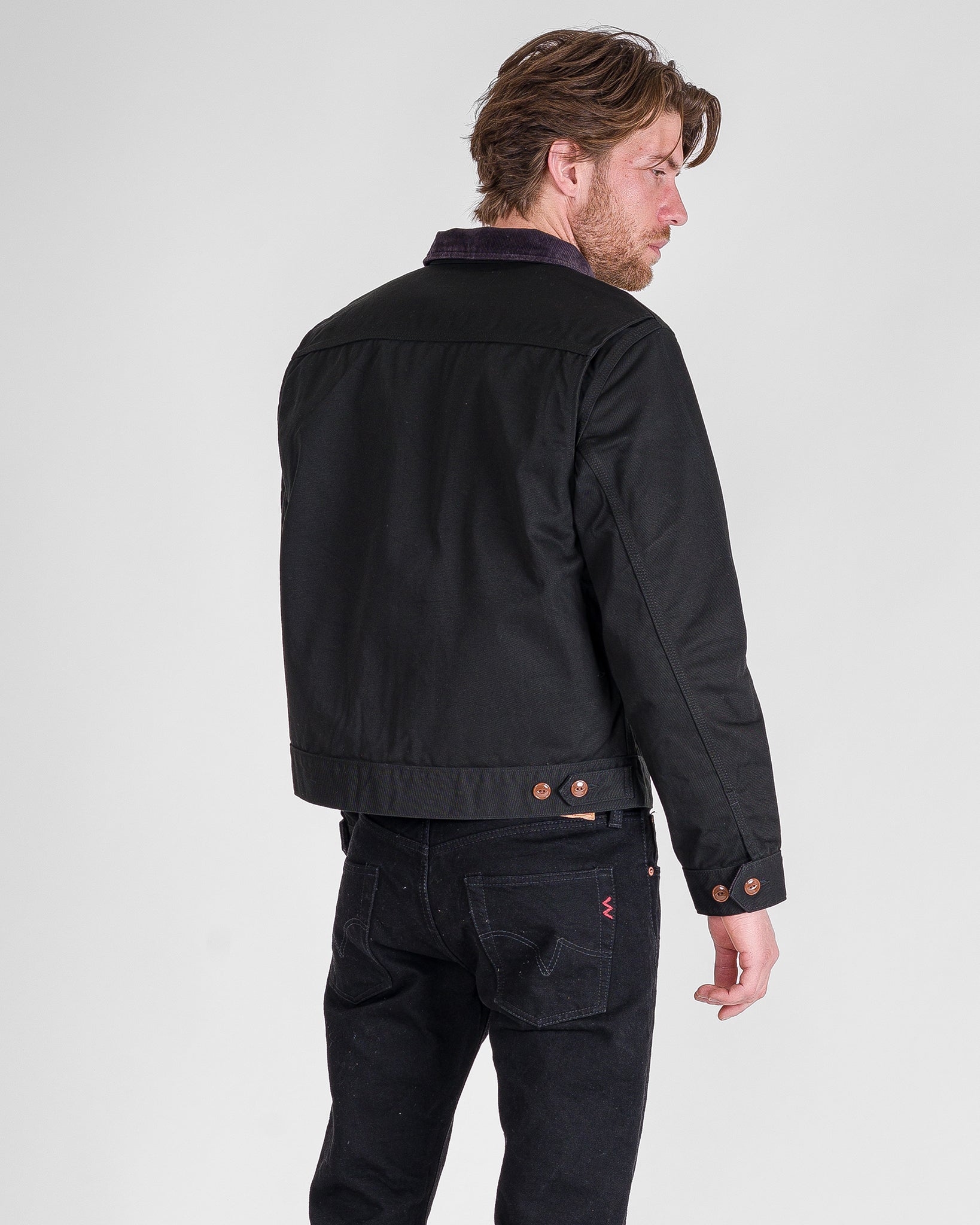 CALEE T/C TWILL WORK JACKET　XL 12oz Kurashikizome® Twill Work Jacket - Black – Iron Heart