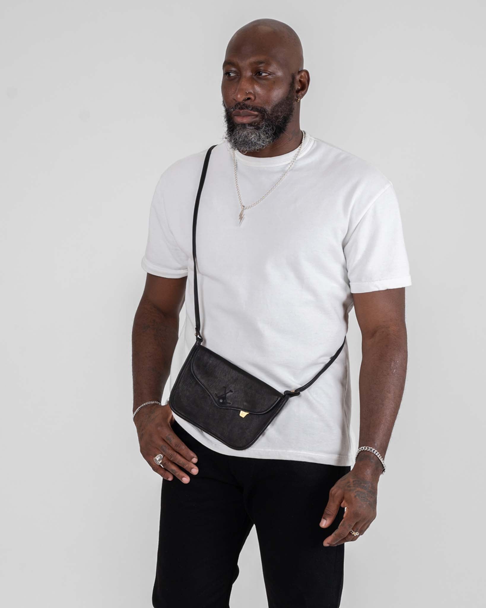 OGL Brave Horsehide Pocket Bag - Black