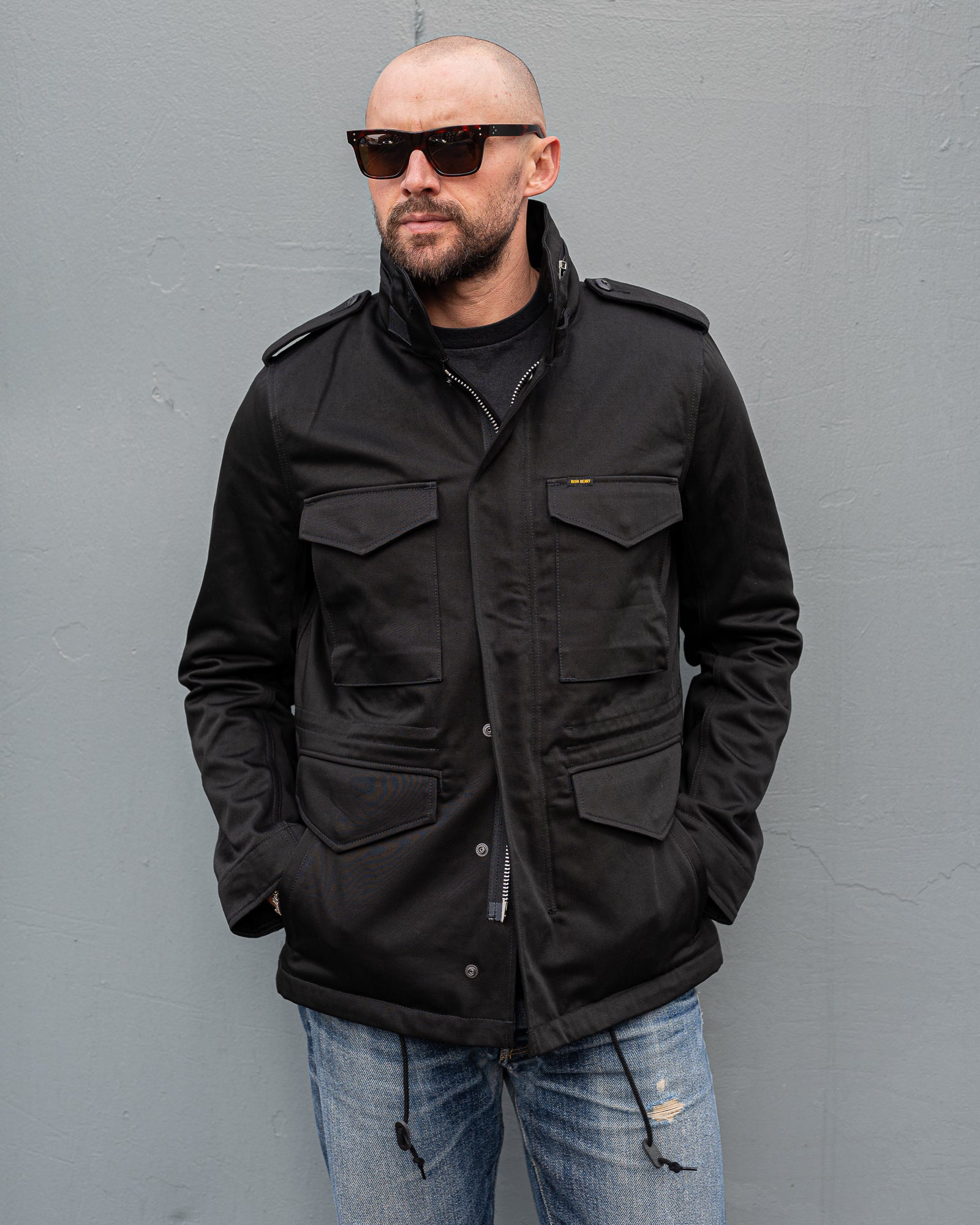 IRON HEART IHM-26 16oz. Duck M-65 ジャケット IRON HEART 【アイアンハート】 16ozブラウンダックトラッカー