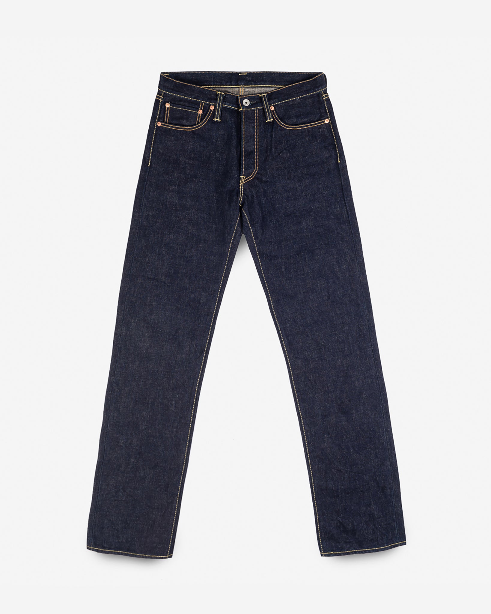18oz Vintage Selvedge Denim Relaxed Straight Cut Jeans - Indigo