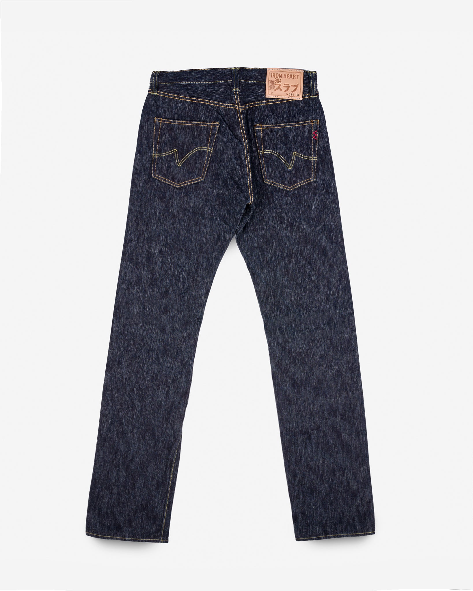 16oz Slubby Selvedge Denim Relaxed Straight Cut Jeans - Indigo