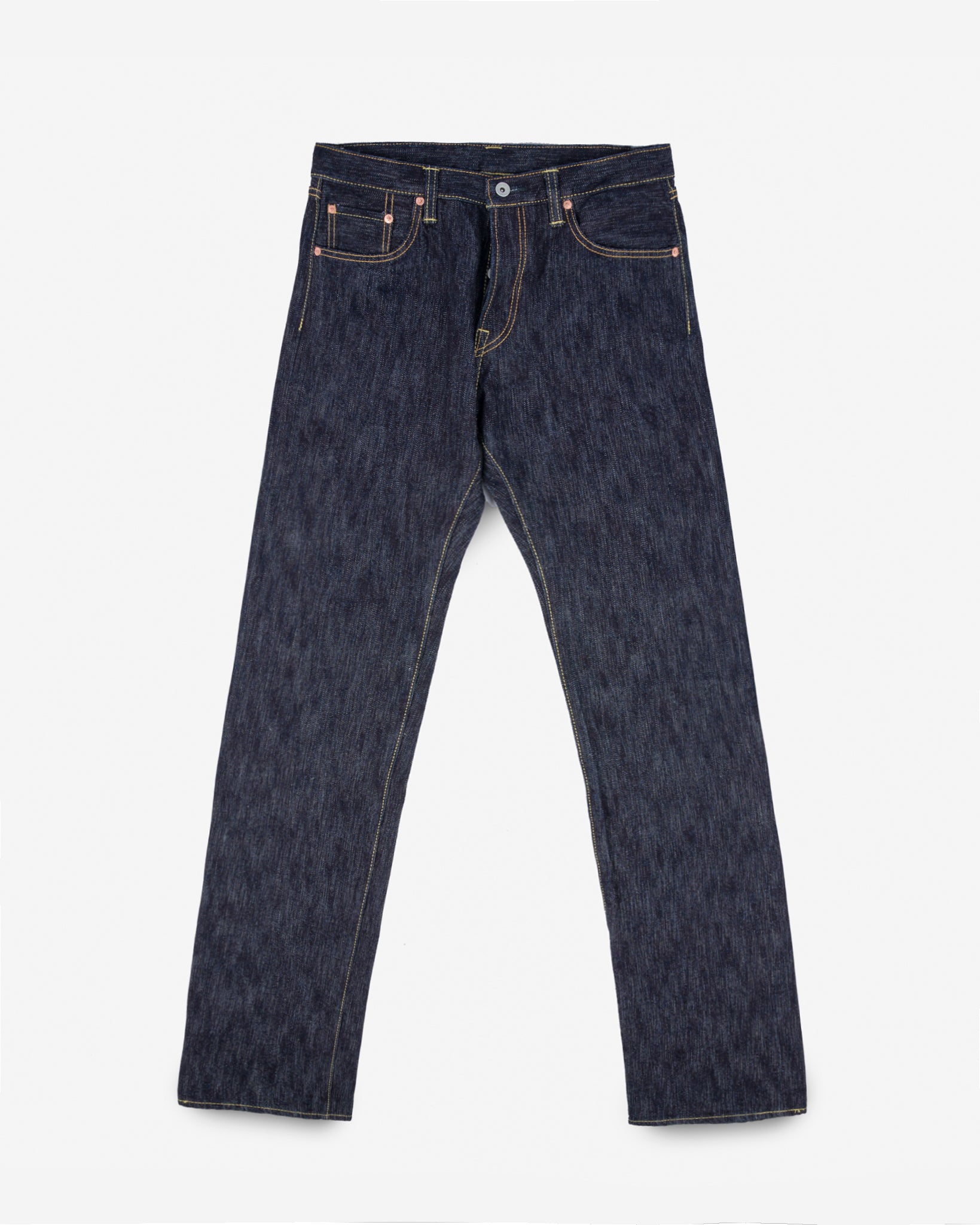 16oz Slubby Selvedge Denim Relaxed Straight Cut Jeans - Indigo