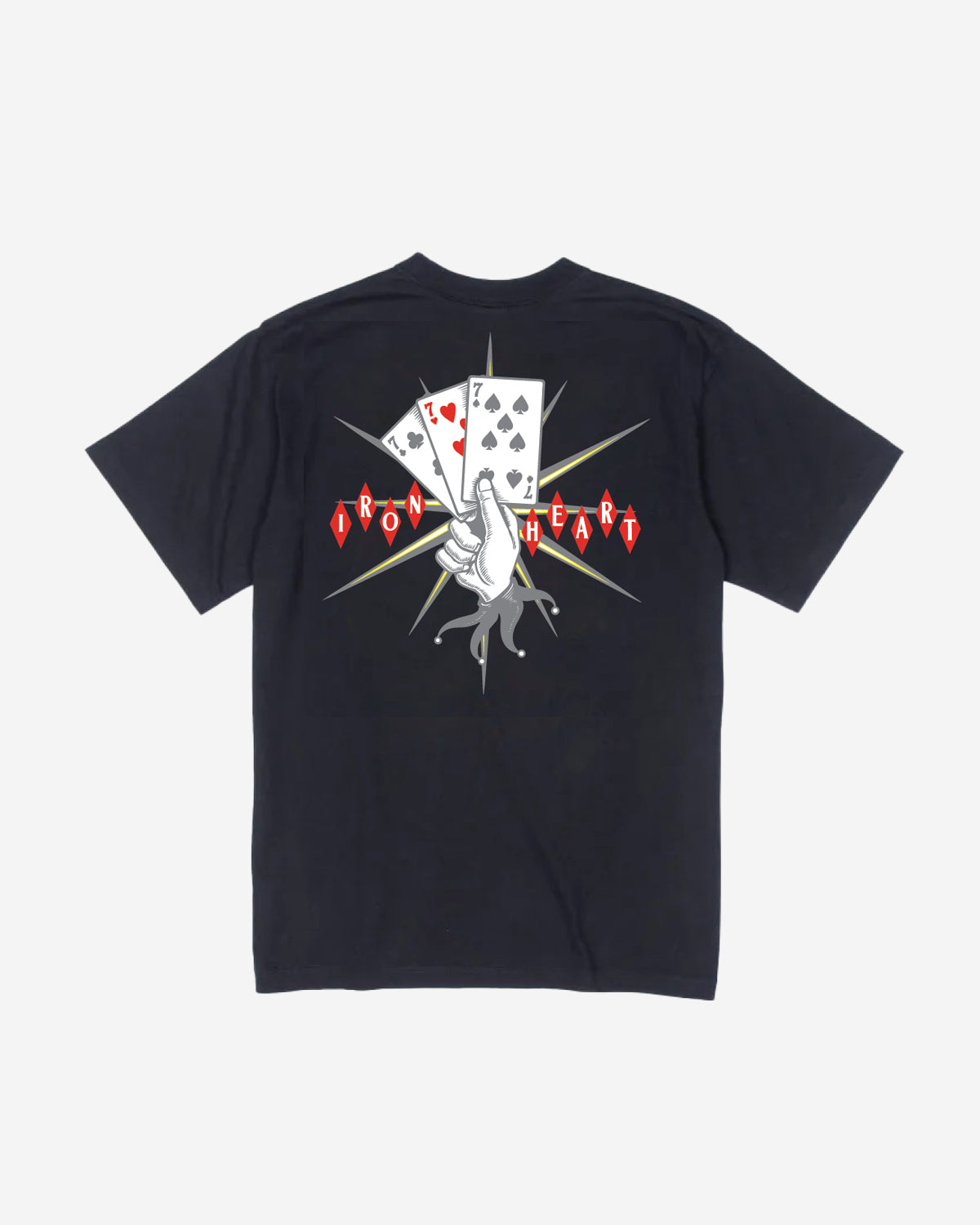 7.5oz Printed Loopwheel Crew Neck T-Shirt - Black
