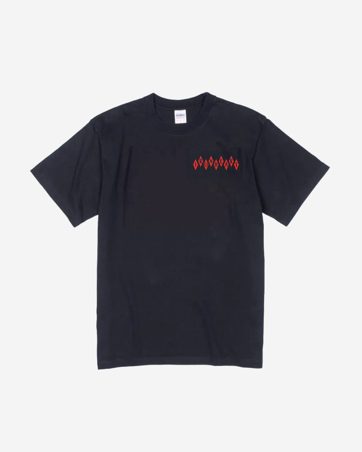 7.5oz Printed Loopwheel Crew Neck T-Shirt - Black