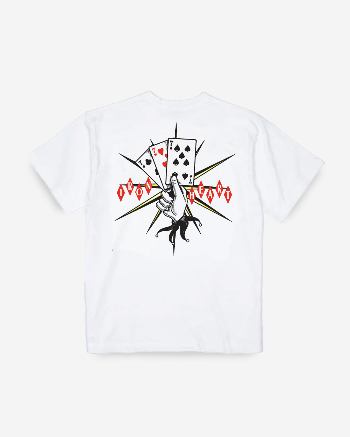 7.5oz Printed Loopwheel Crew Neck T-Shirt - White