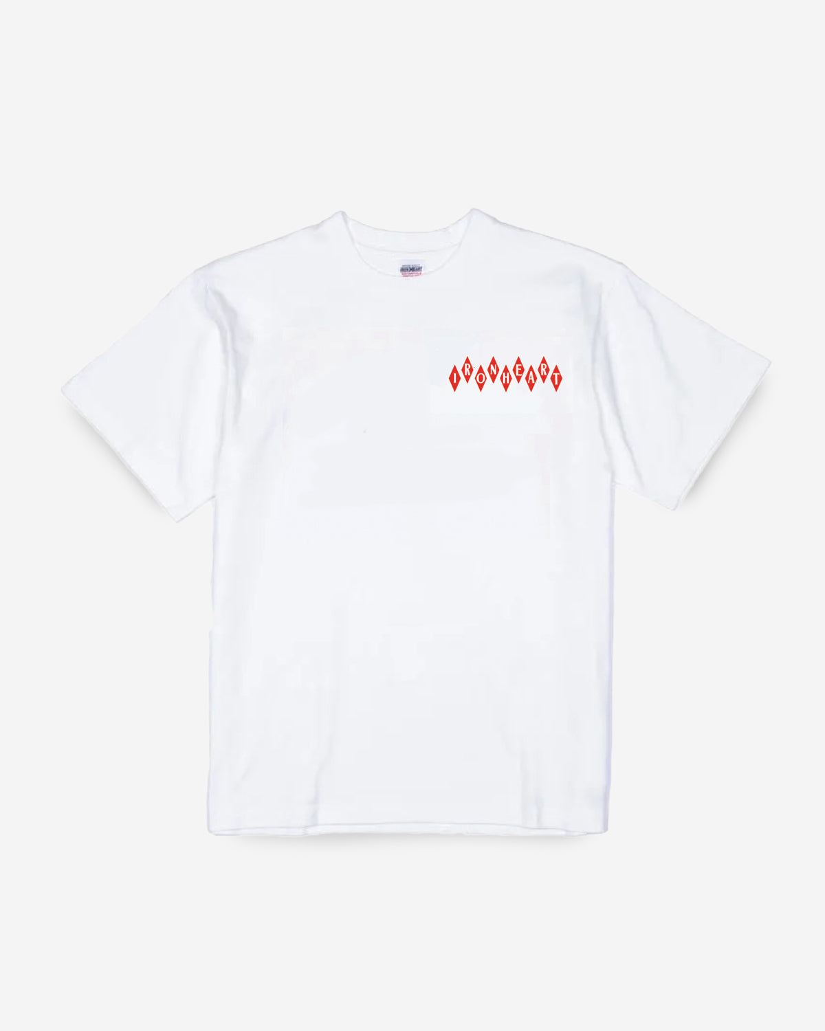 7.5oz Printed Loopwheel Crew Neck T-Shirt - White