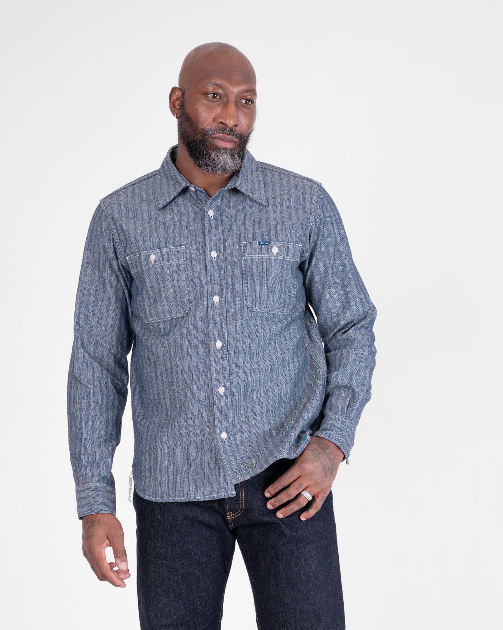 12oz Herringbone Work Shirt - Indigo